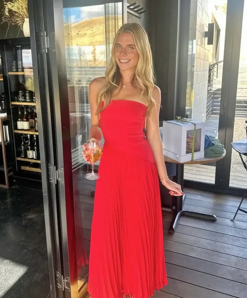 Forever New Capri Strapless Pleated Dress SIZE 6 