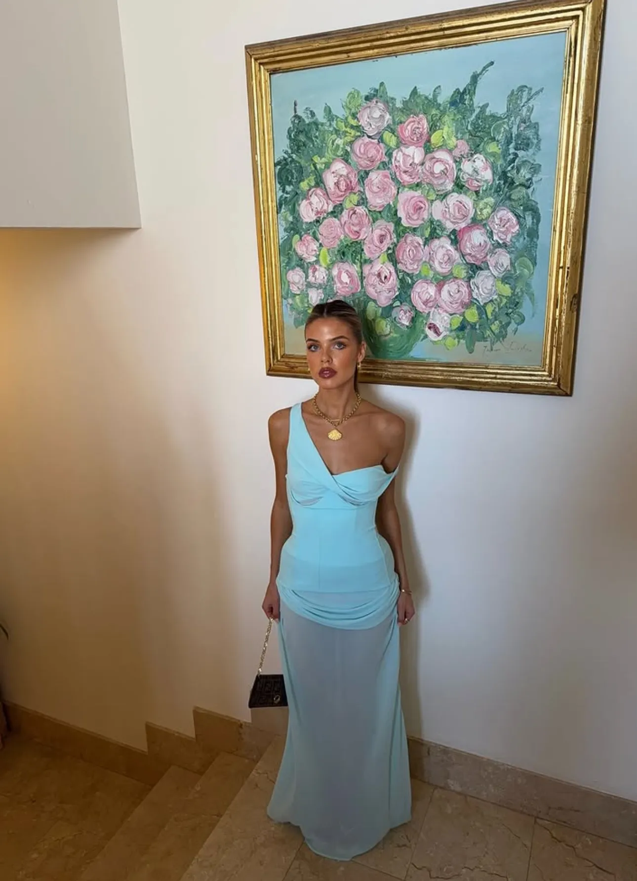 Natalie Rolt Cadence Gown in Baby Blue SIZE 0 