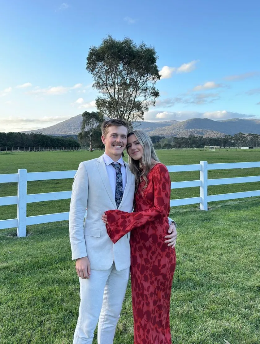 Realisation Par The Gia Havana Long Sleeve Red Floral Maxi Dress