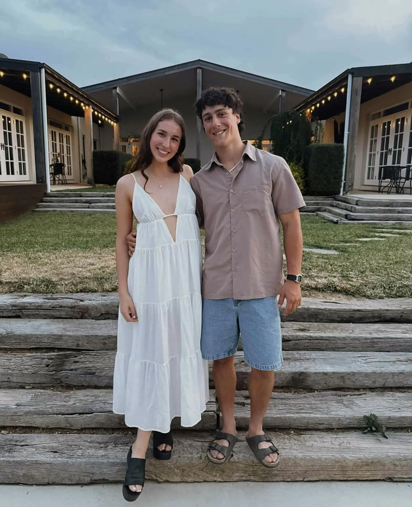 SNDY Indigo Dress in White SIZE 6