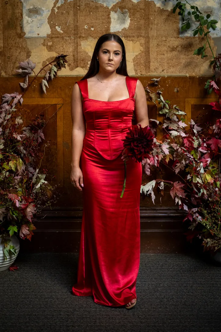 I am Delilah Valerie Set in Cherry  SIZE S