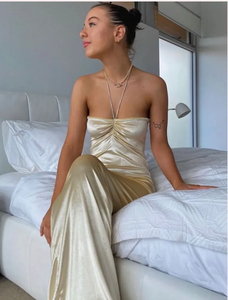 Hntr the Label  Lulu Gown in Champagne SIZE XS/S