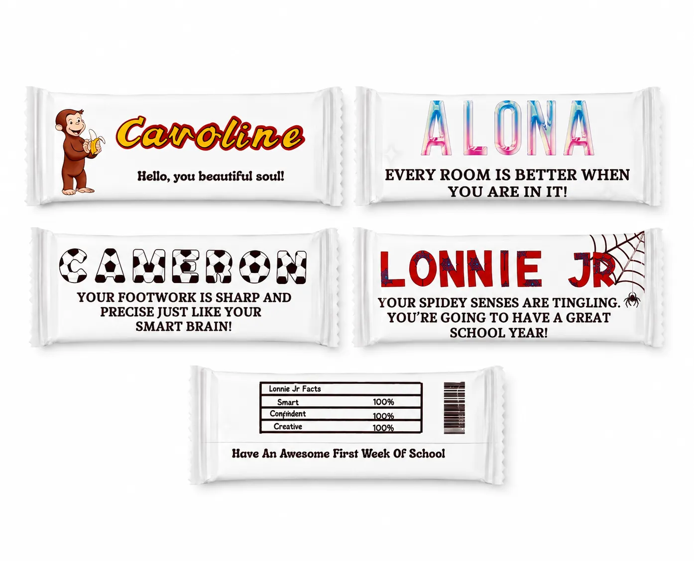Personalized Candy Bar