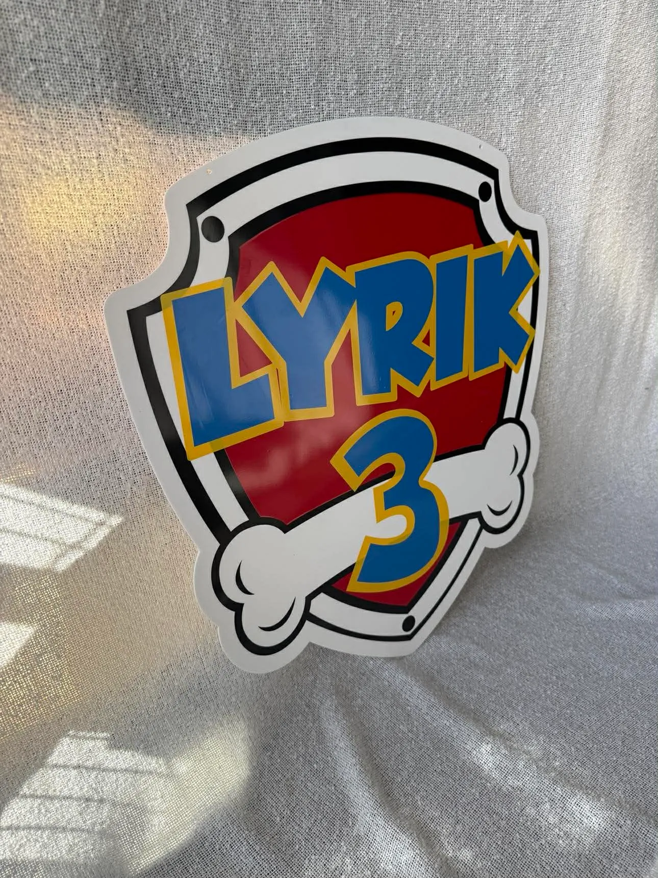 Paw Patrol Acrylic Hire sign 