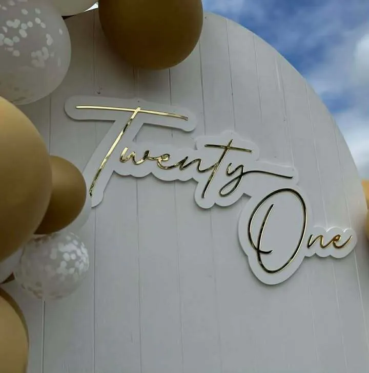 Twenty One - Acrylic Sign 