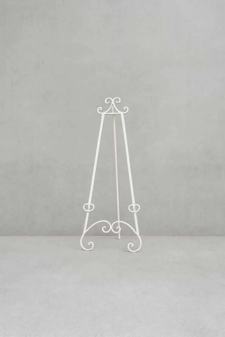 White Metal Heart Stand