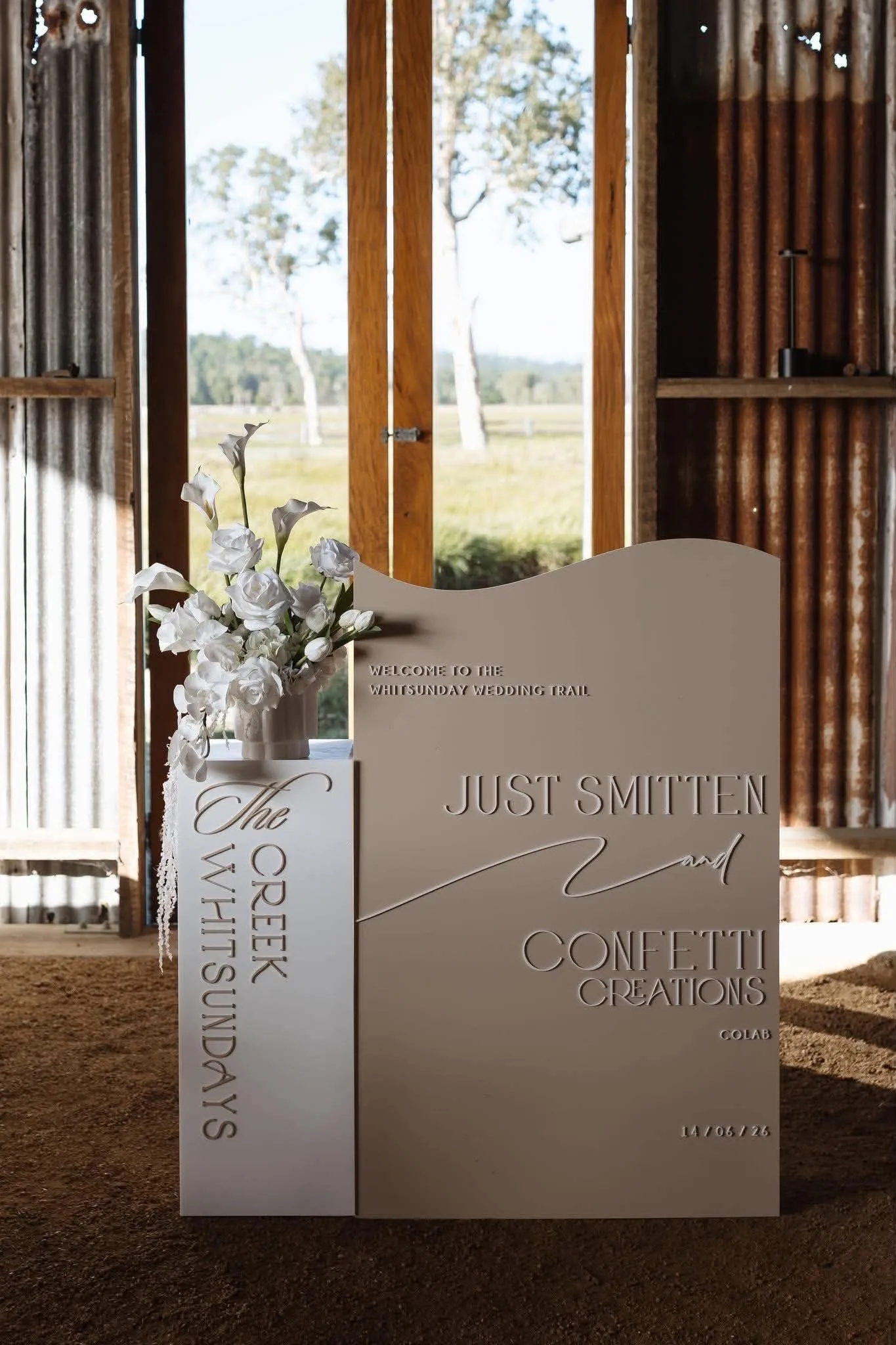 XL Freestanding Welcome Sign with optional Pillar and Sign