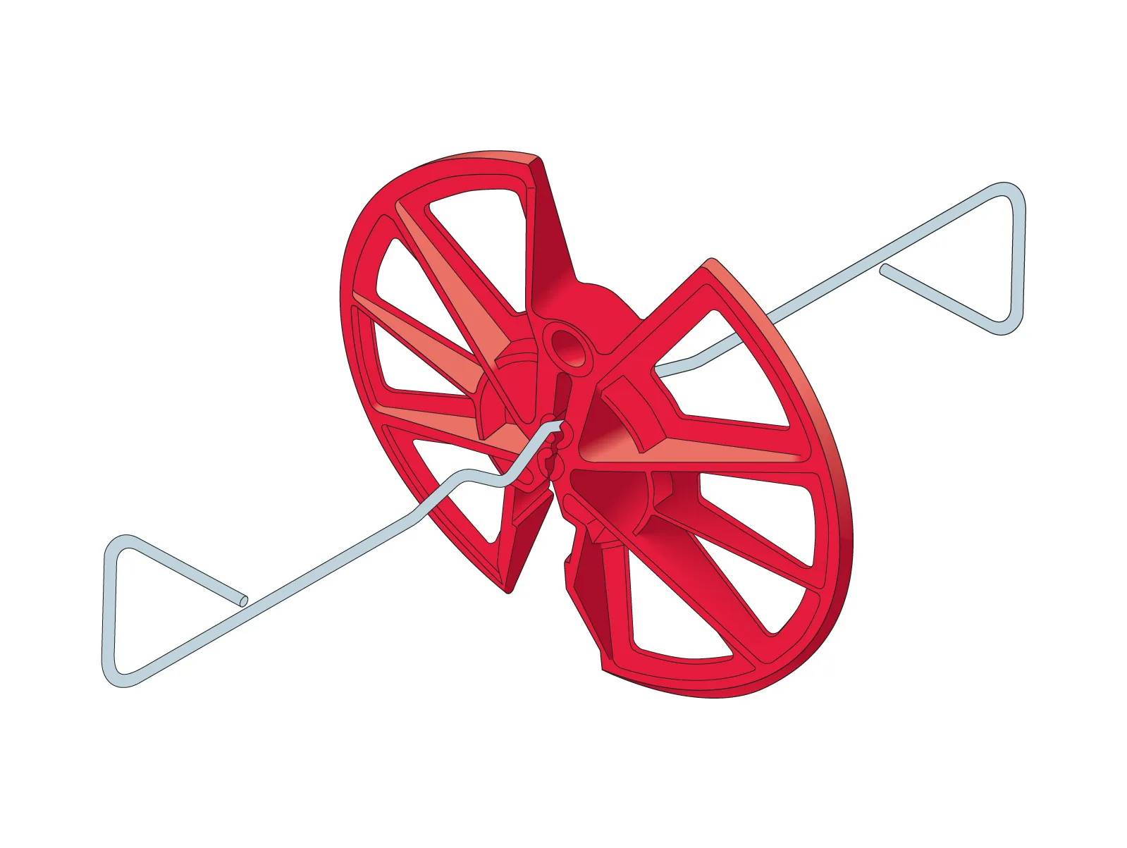  80mm Red insulation retaining clip per 250 