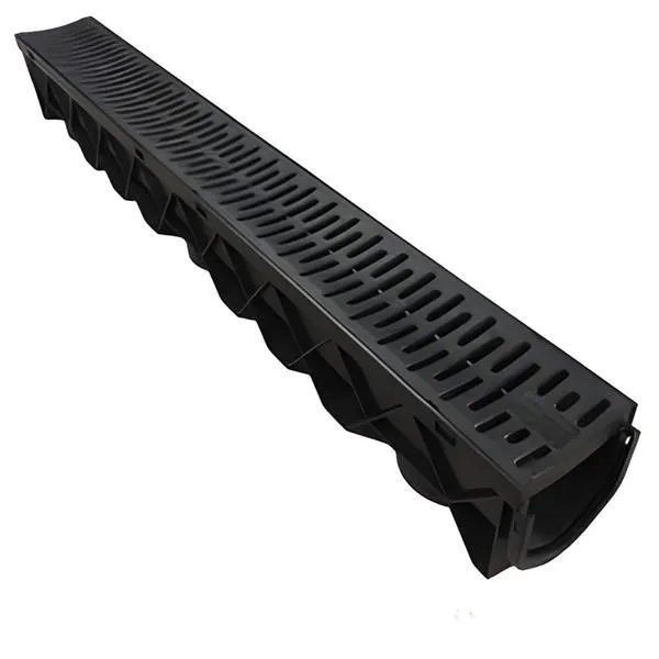  1m Aquaflow channel drain black PVC cover 