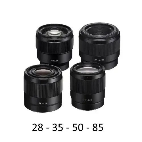 Sony F1.8 lens SET