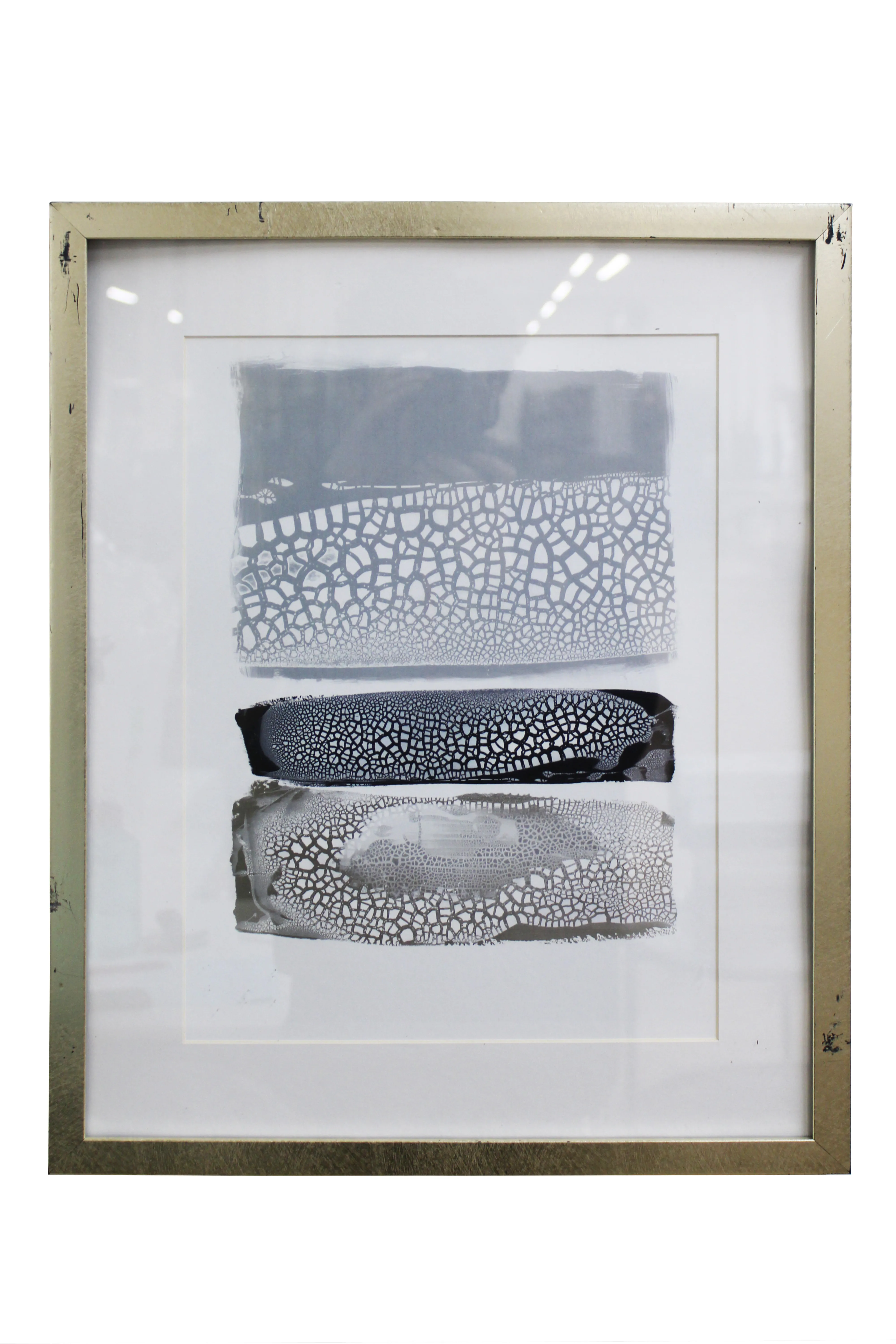 Silver Mosaic Layers Artwork - BAW226