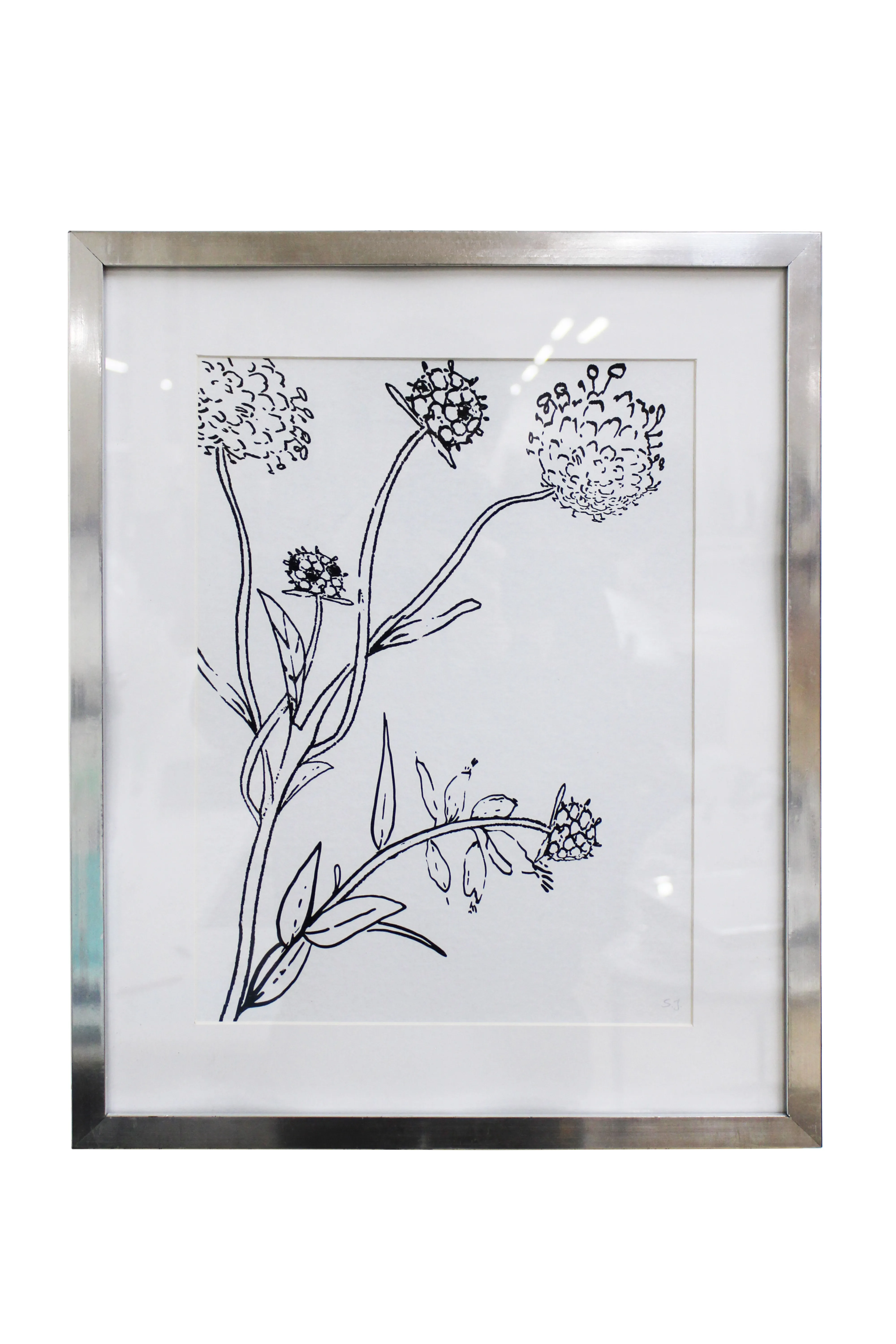 Floral Ink Bloom Artwork - BAW493