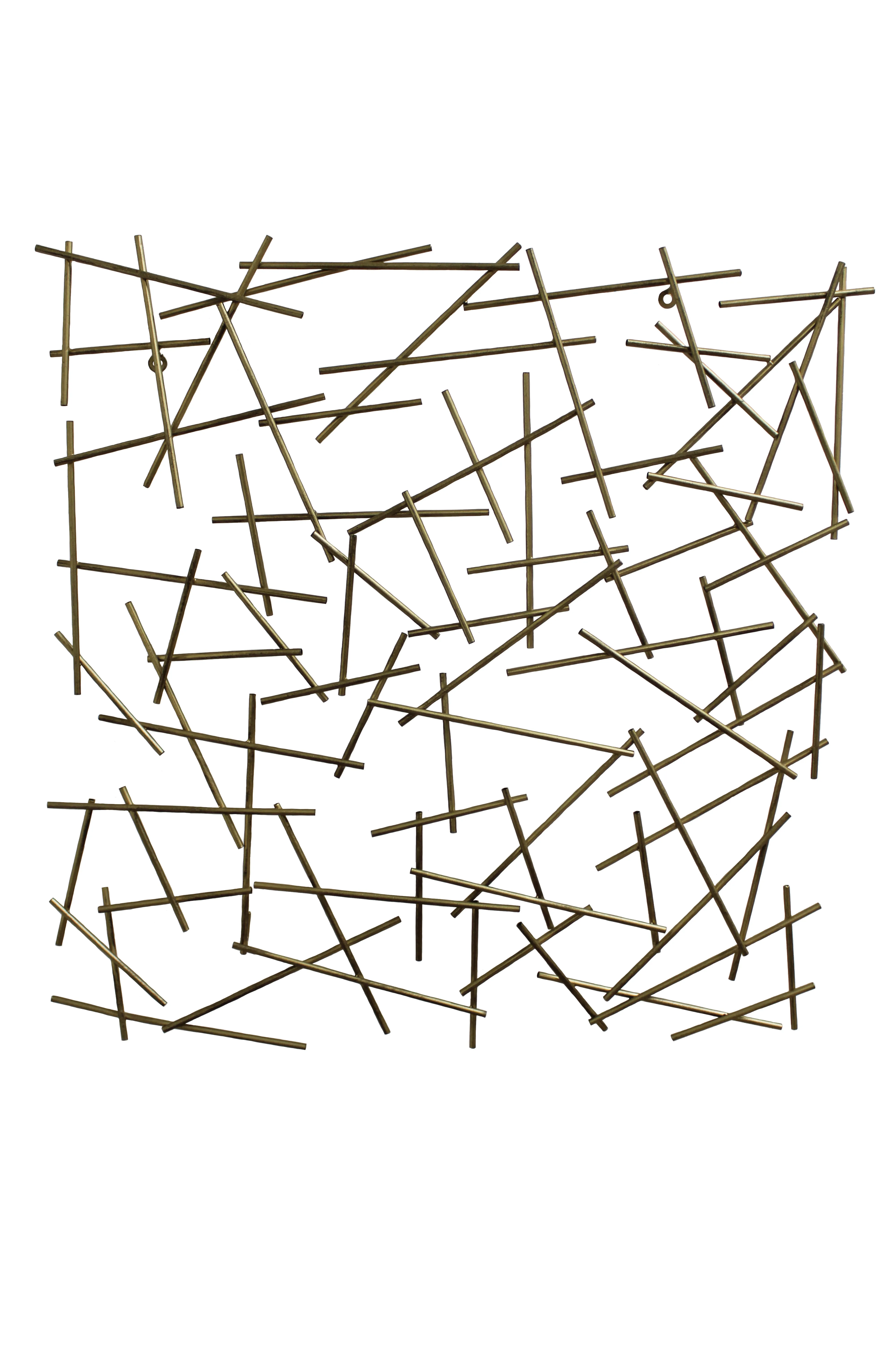 Gold Crosshatch Wall Decor - WD13