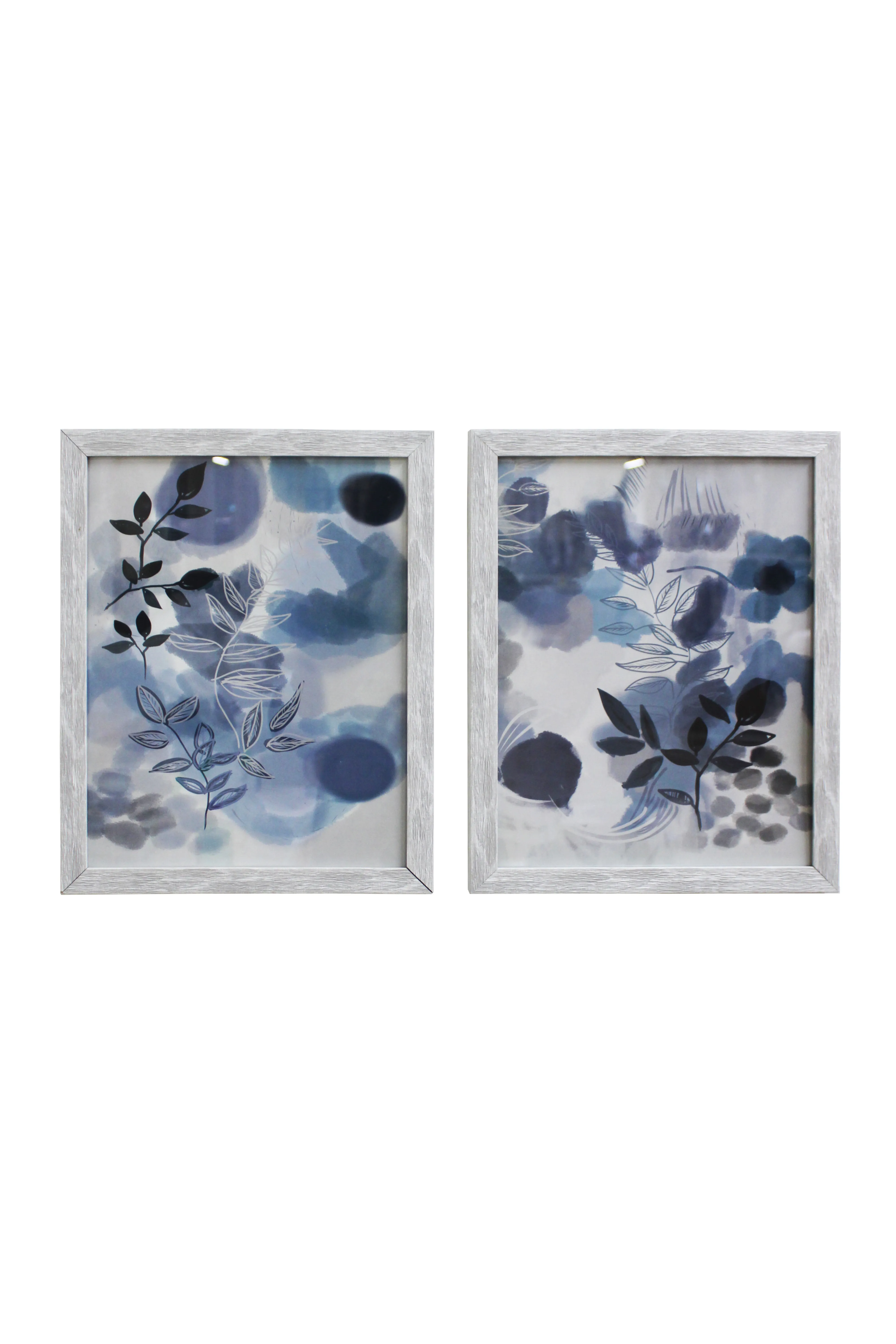 Azure Botanical Abstract Artwork Set - BAW285