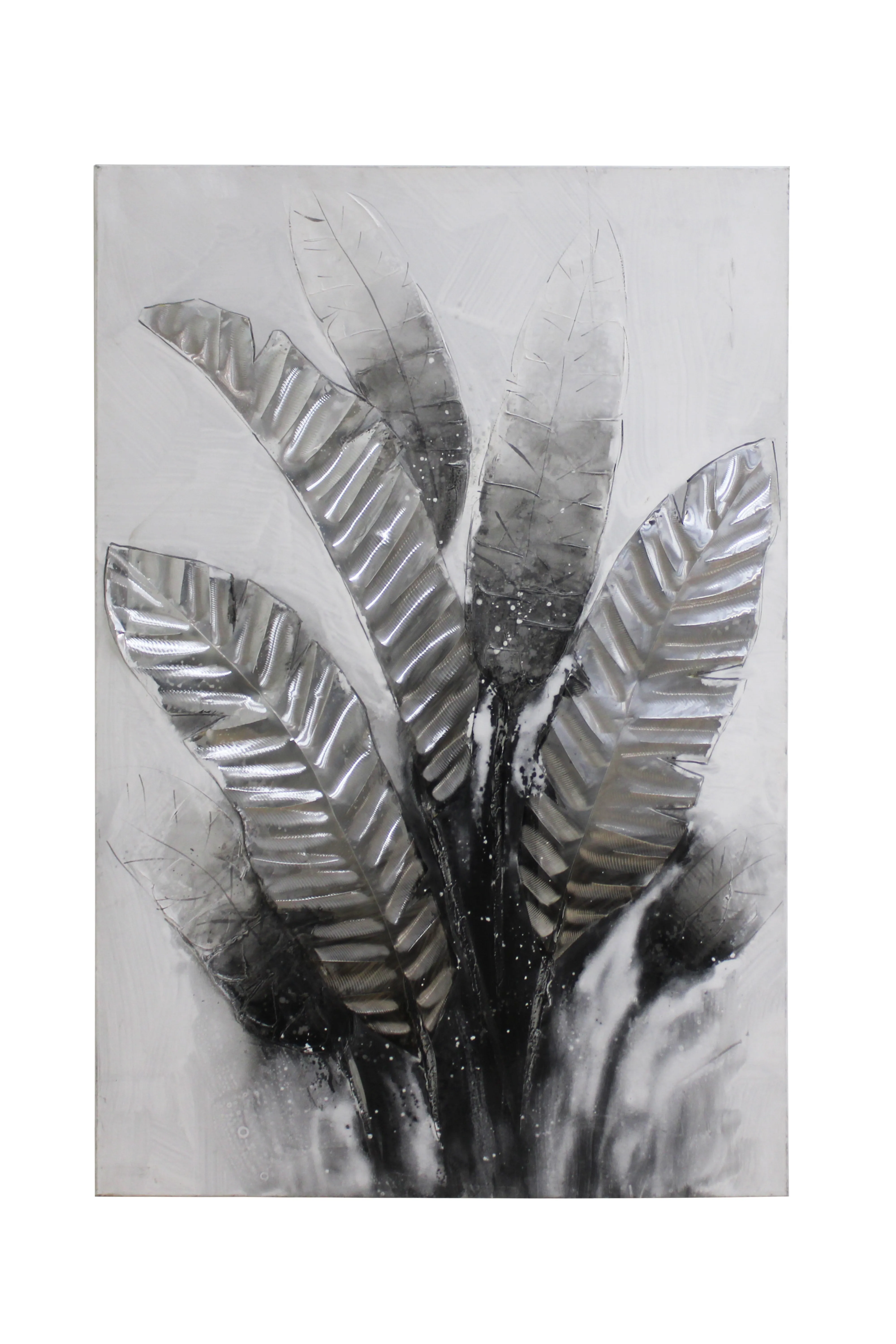 Silver Leaf Silhouettes Artwork - CAW987