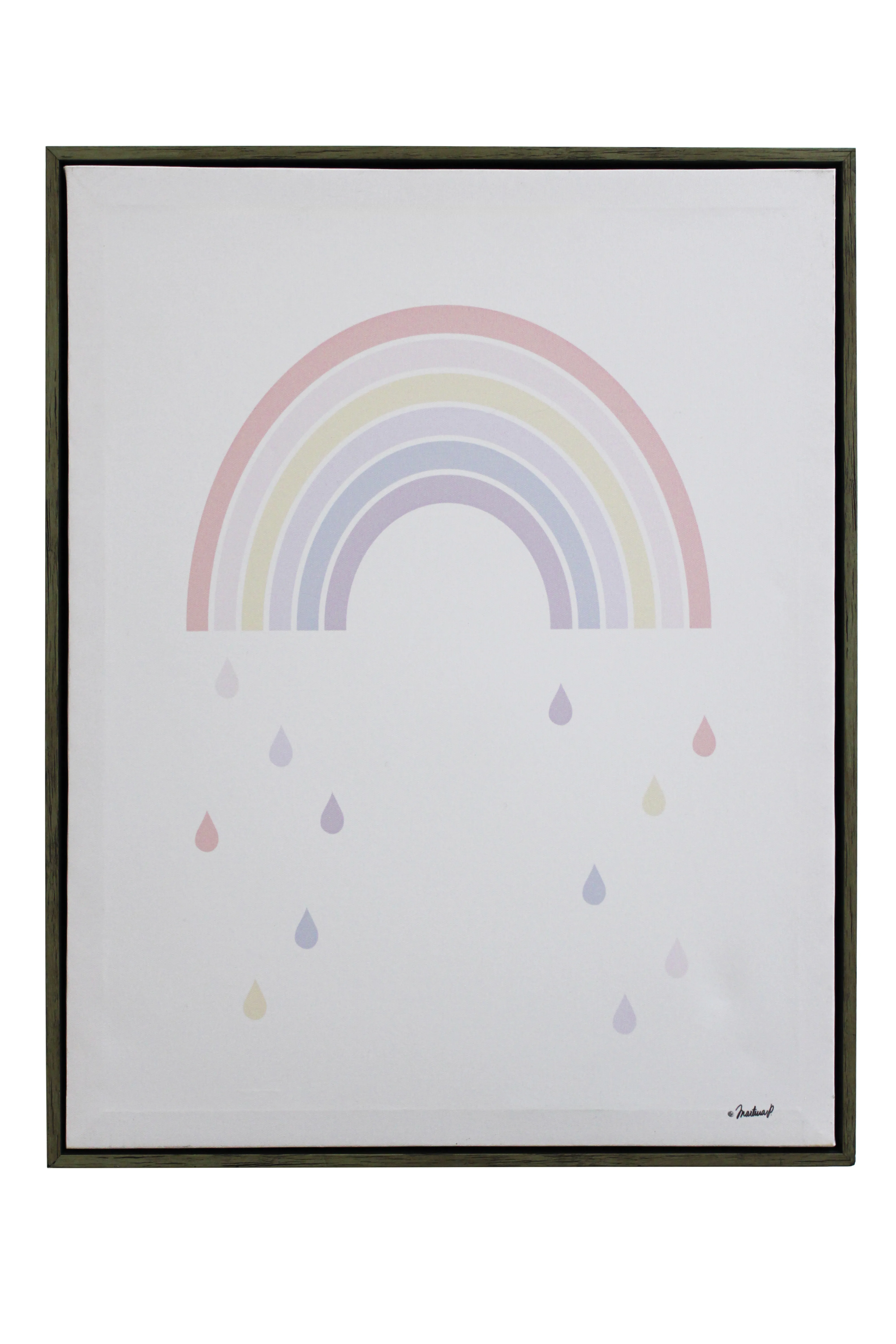 Pastel Rainbow Drops Kids Artwork - KAW72