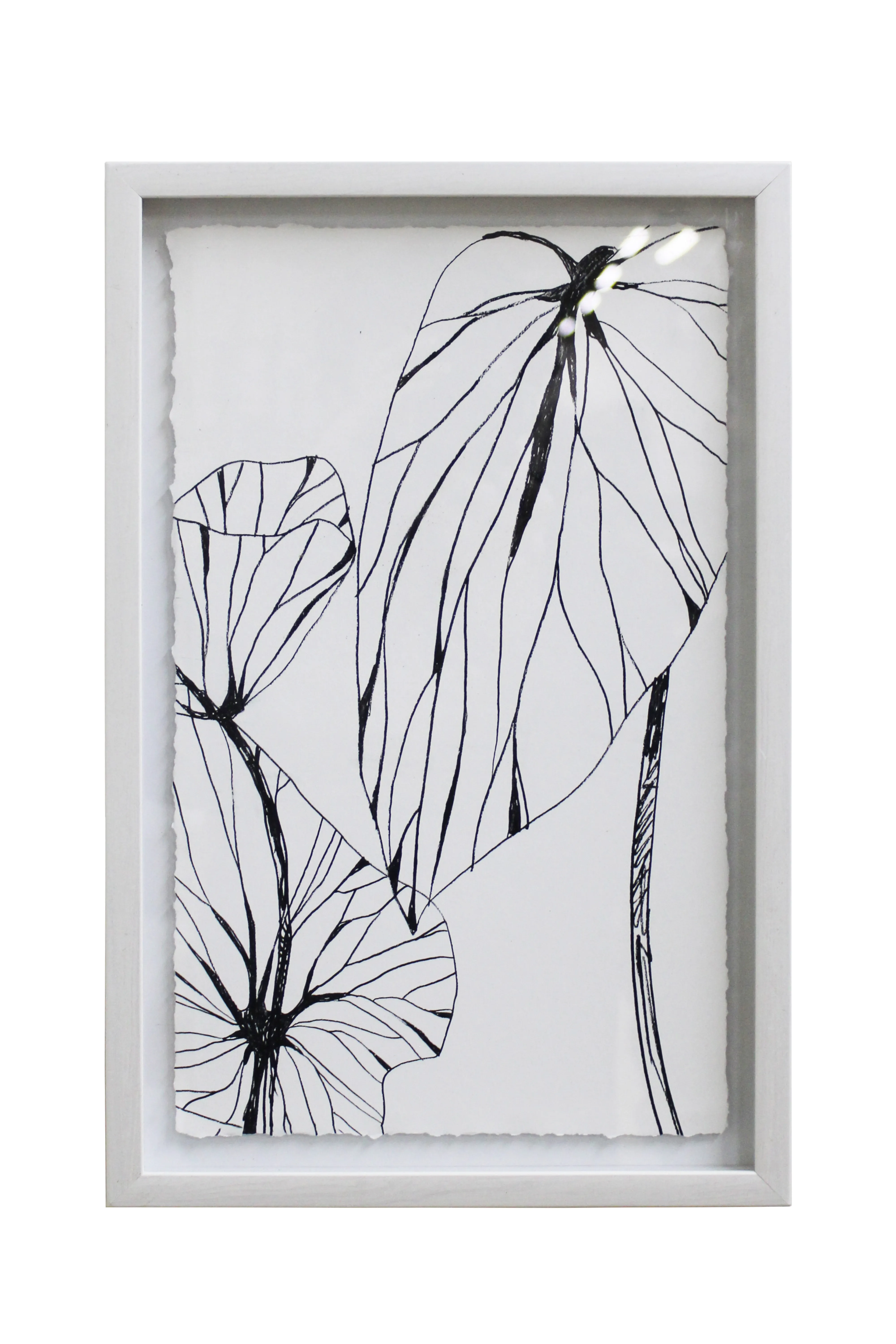 Whimsical Leaf Lines Artwork - BAW309