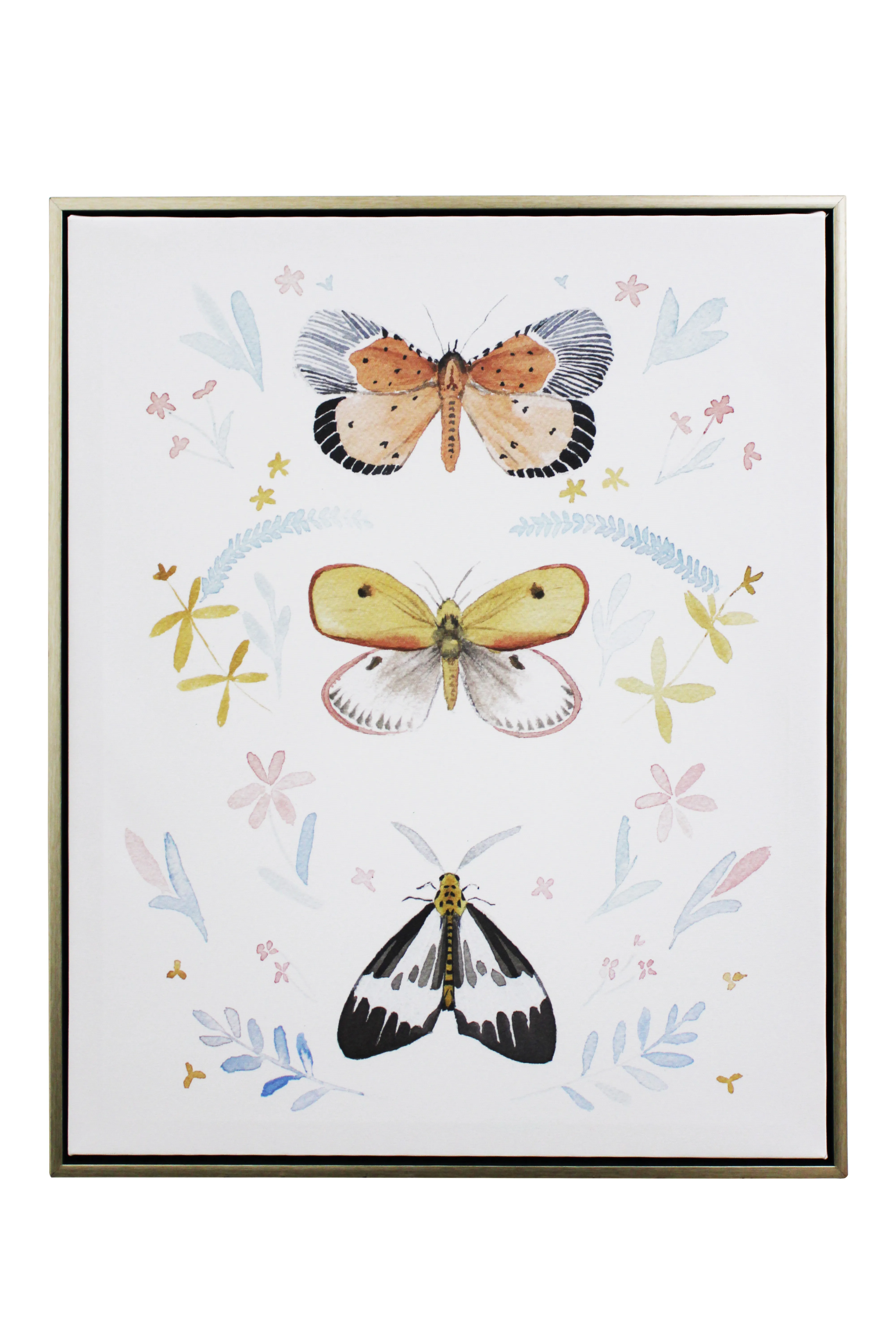 Floral Butterflies Kids Artwork - KAW389