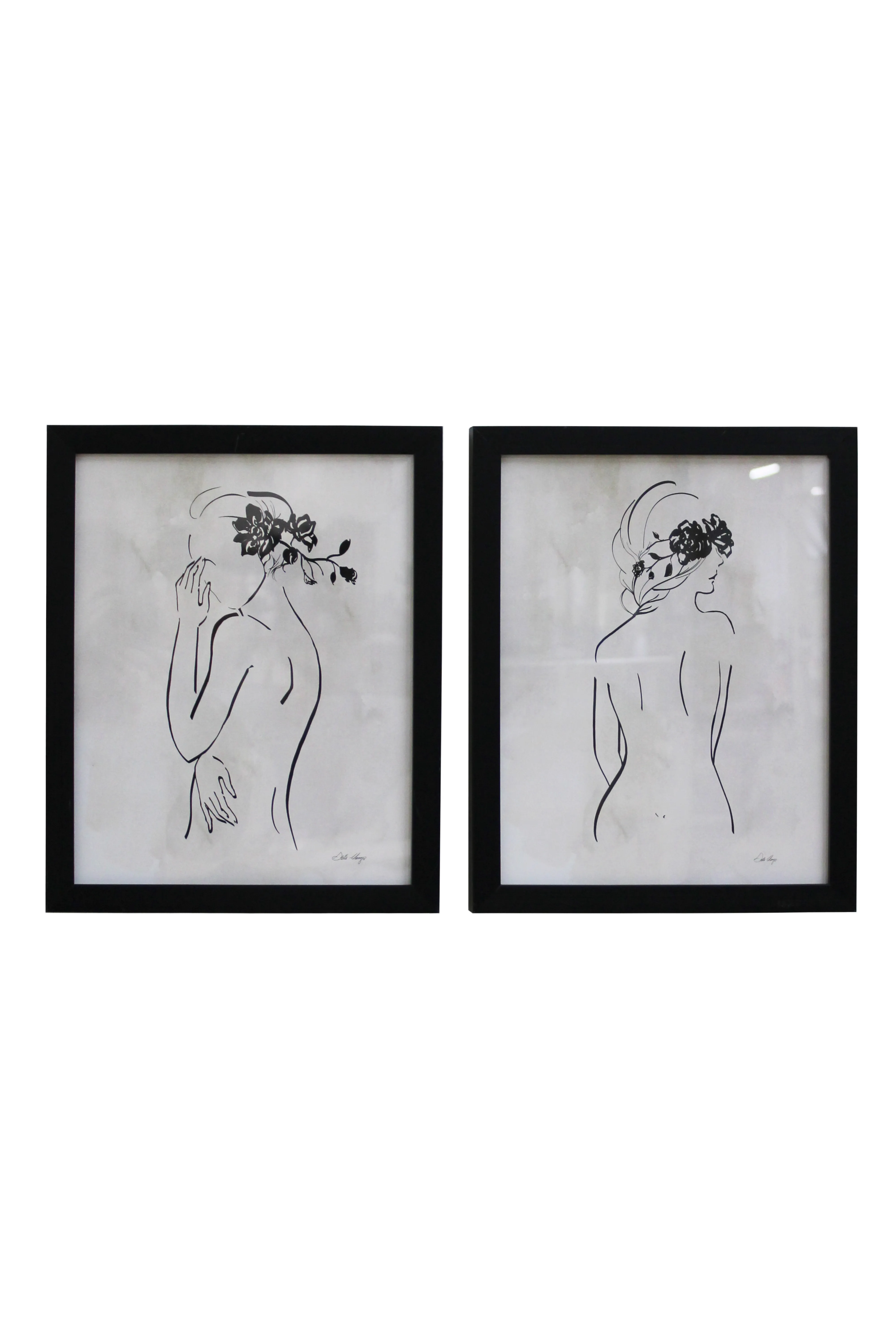 Floral Silhouettes Artwork Set - BAW1232