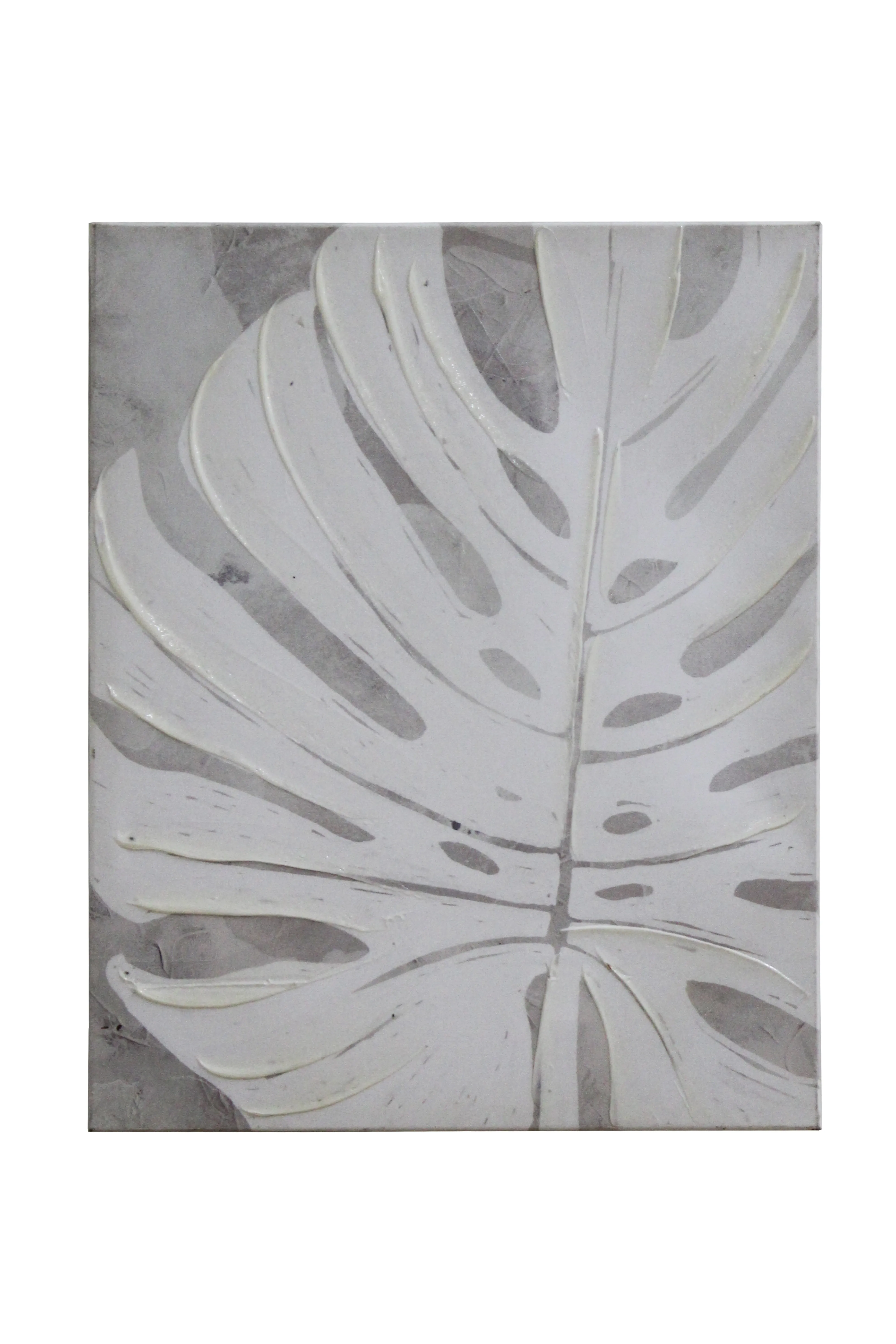  Monstera White Artwork - CAW188