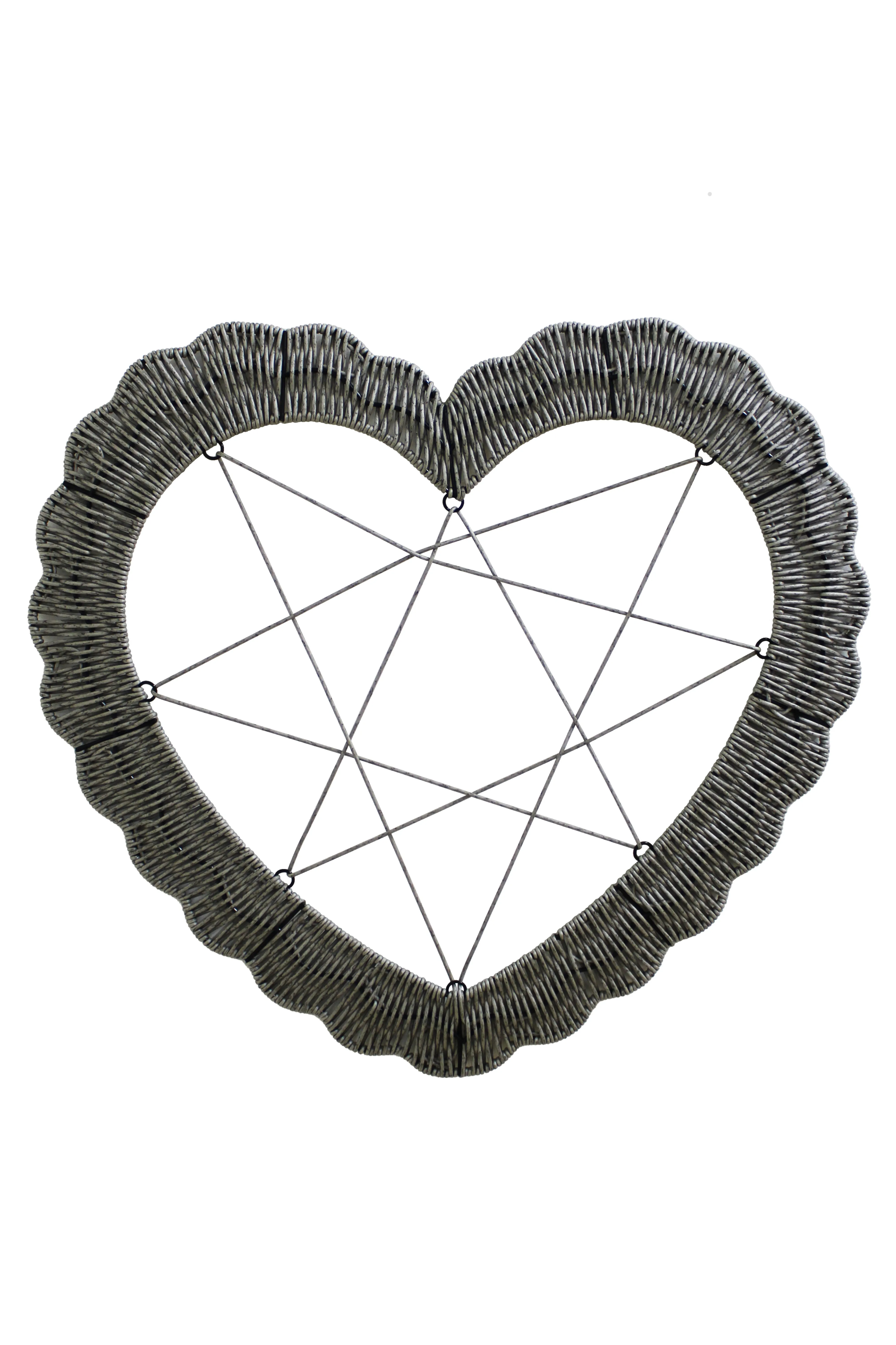 Heart Woven Metal Wall Decor - WD8