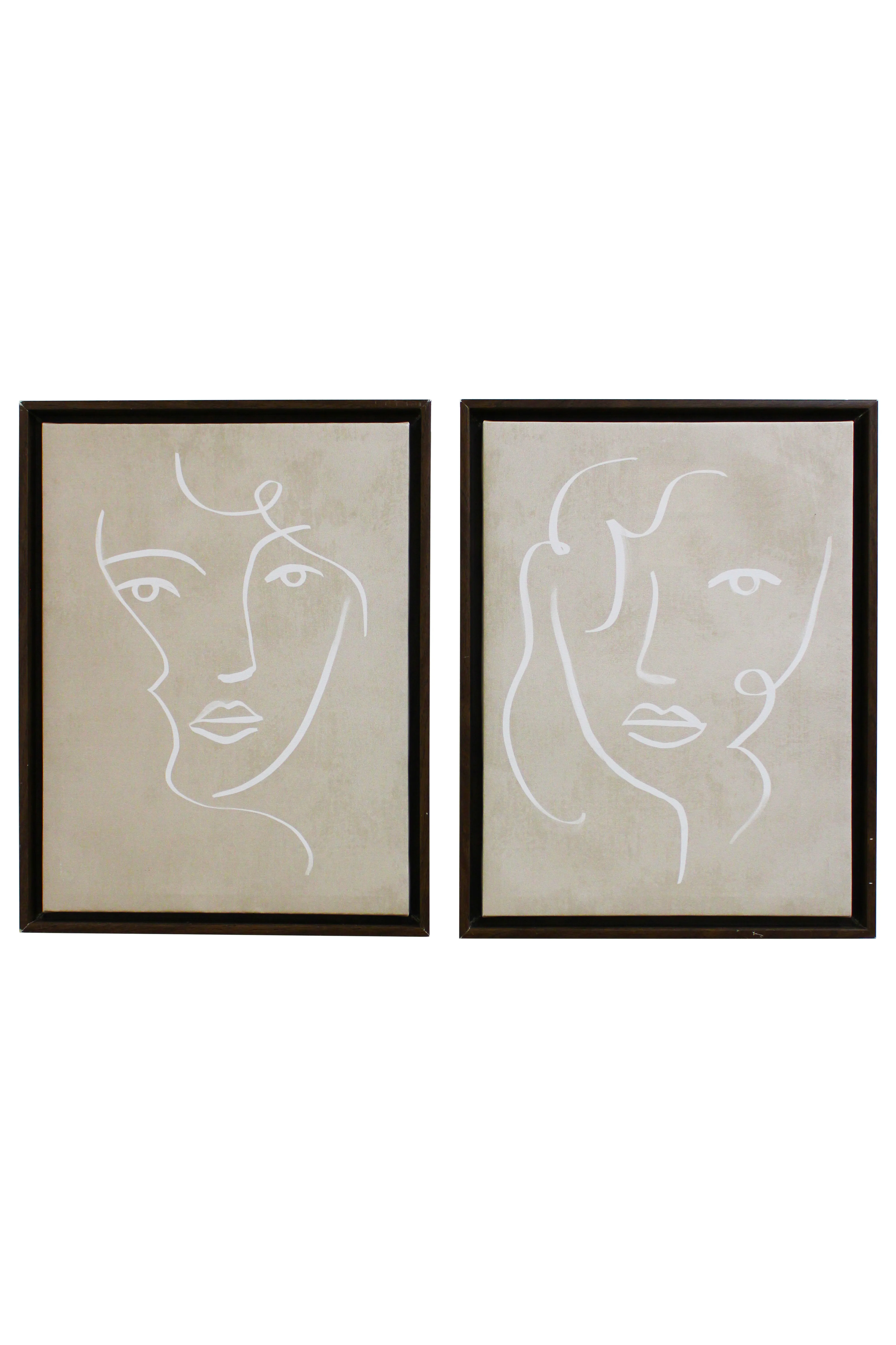 Abstract Sculpted Face Artwork Set - BAW302