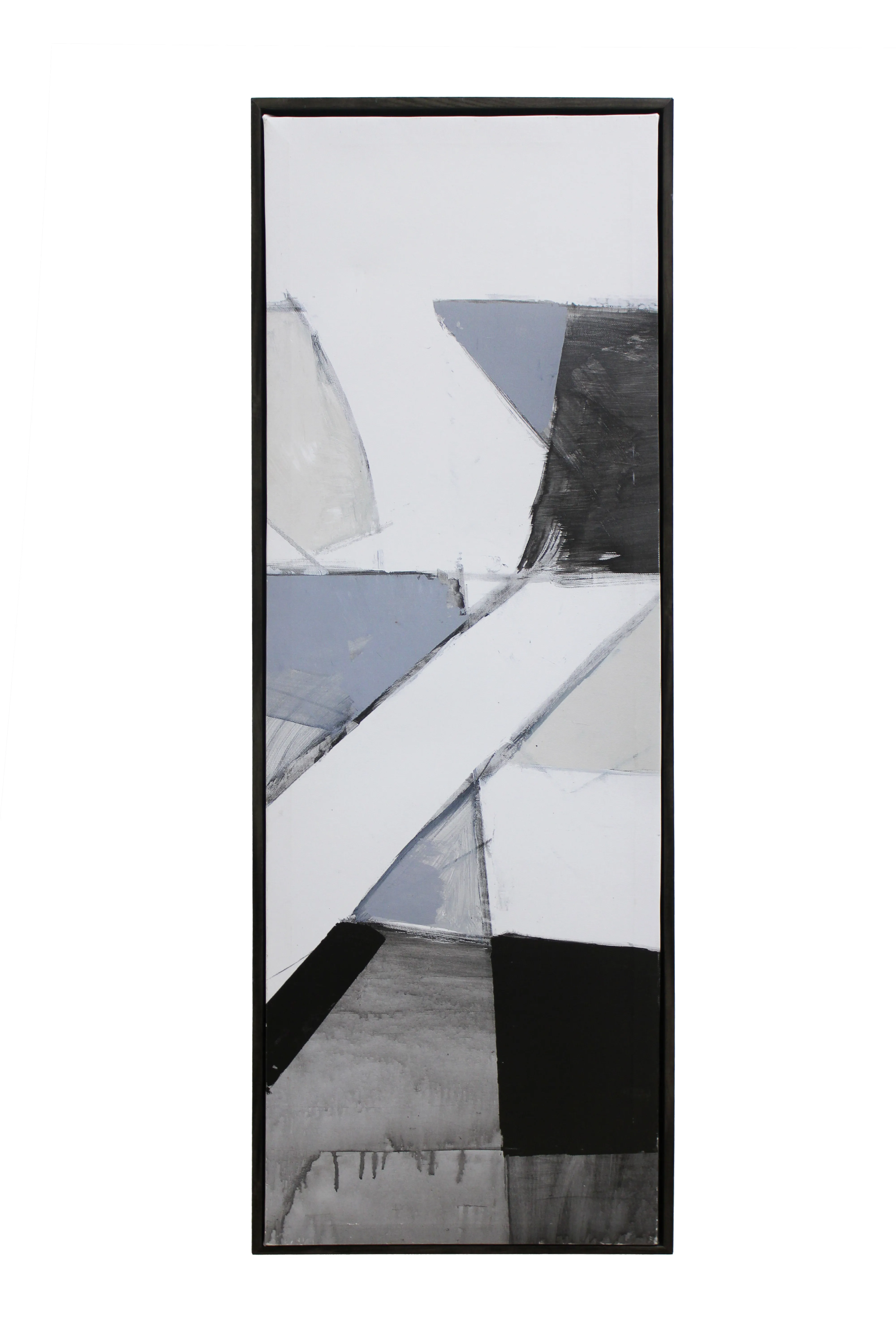Geometric Grey Abstraction Artwork - BAW310