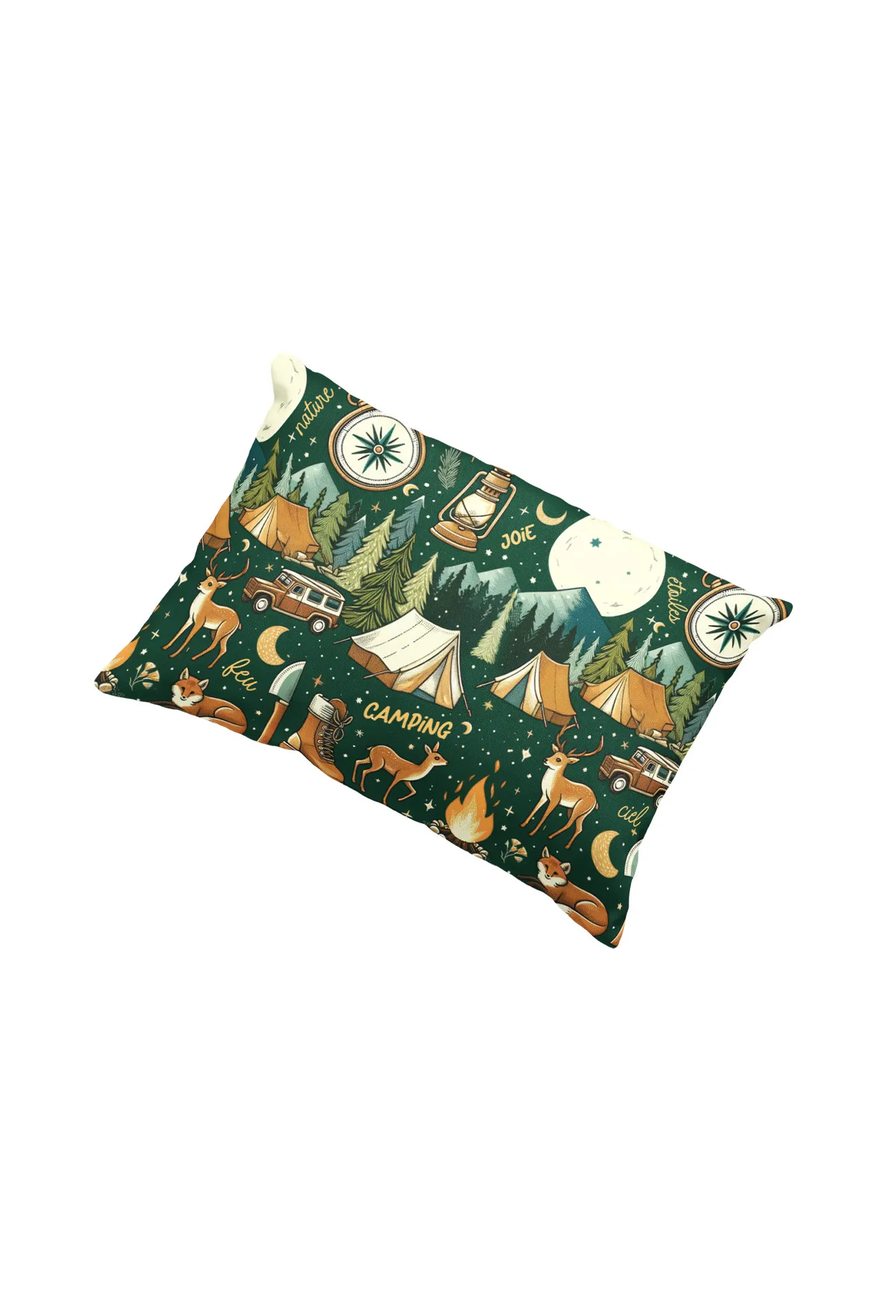 Oreiller de camping - Forêt verte