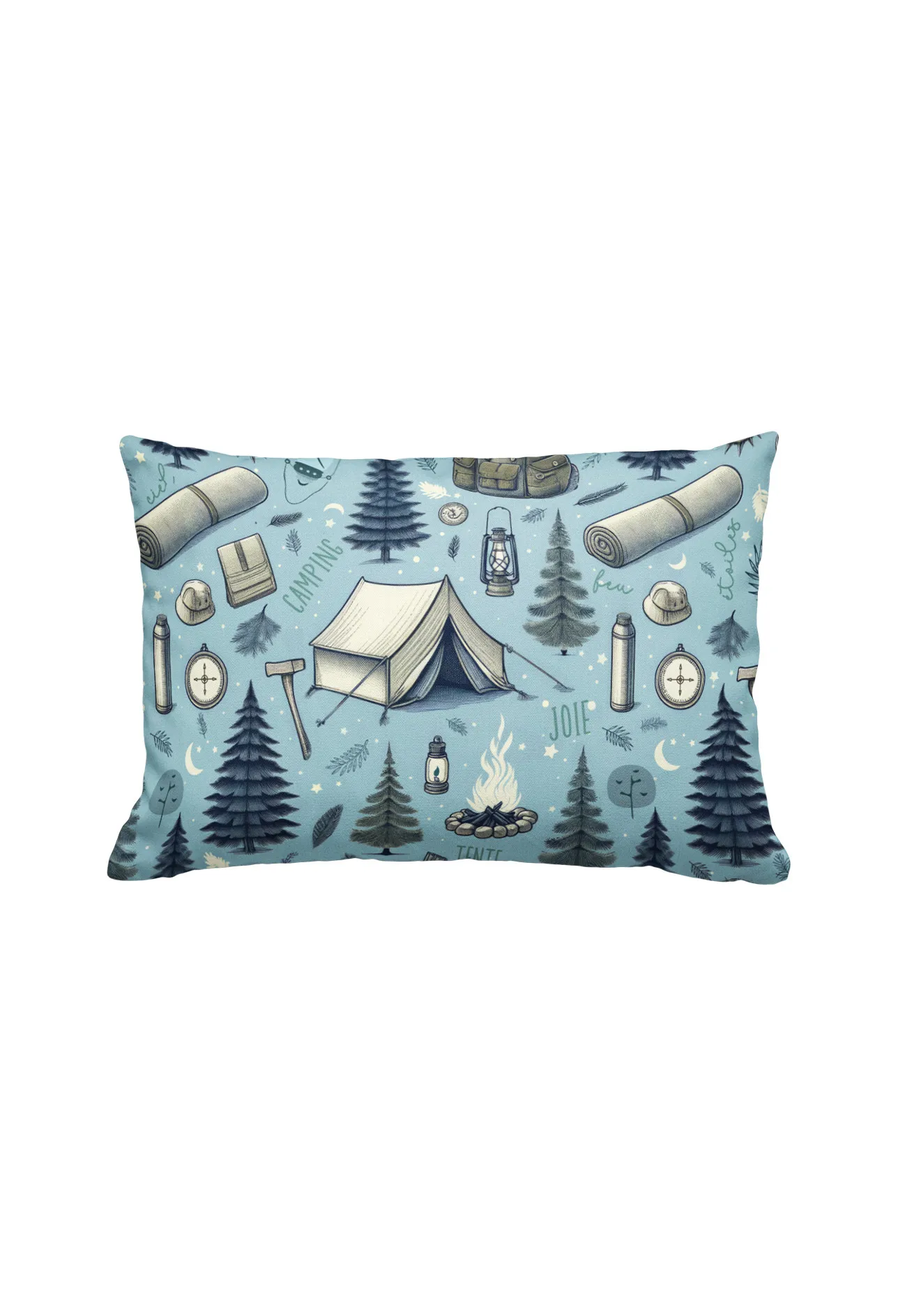 Oreiller de camping - Nature bleue