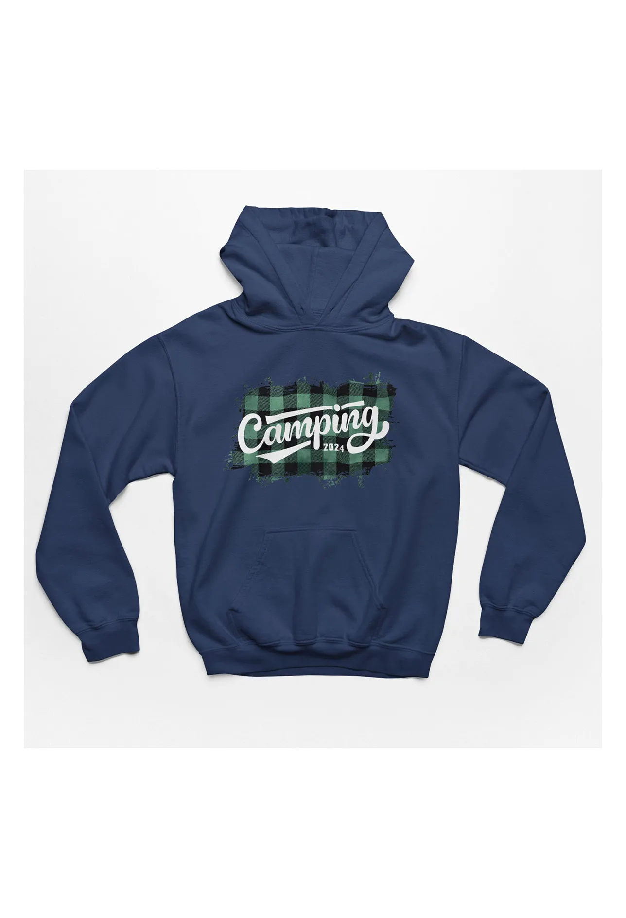 Coton ouaté à capuchon - Camping 2024 à carreaux