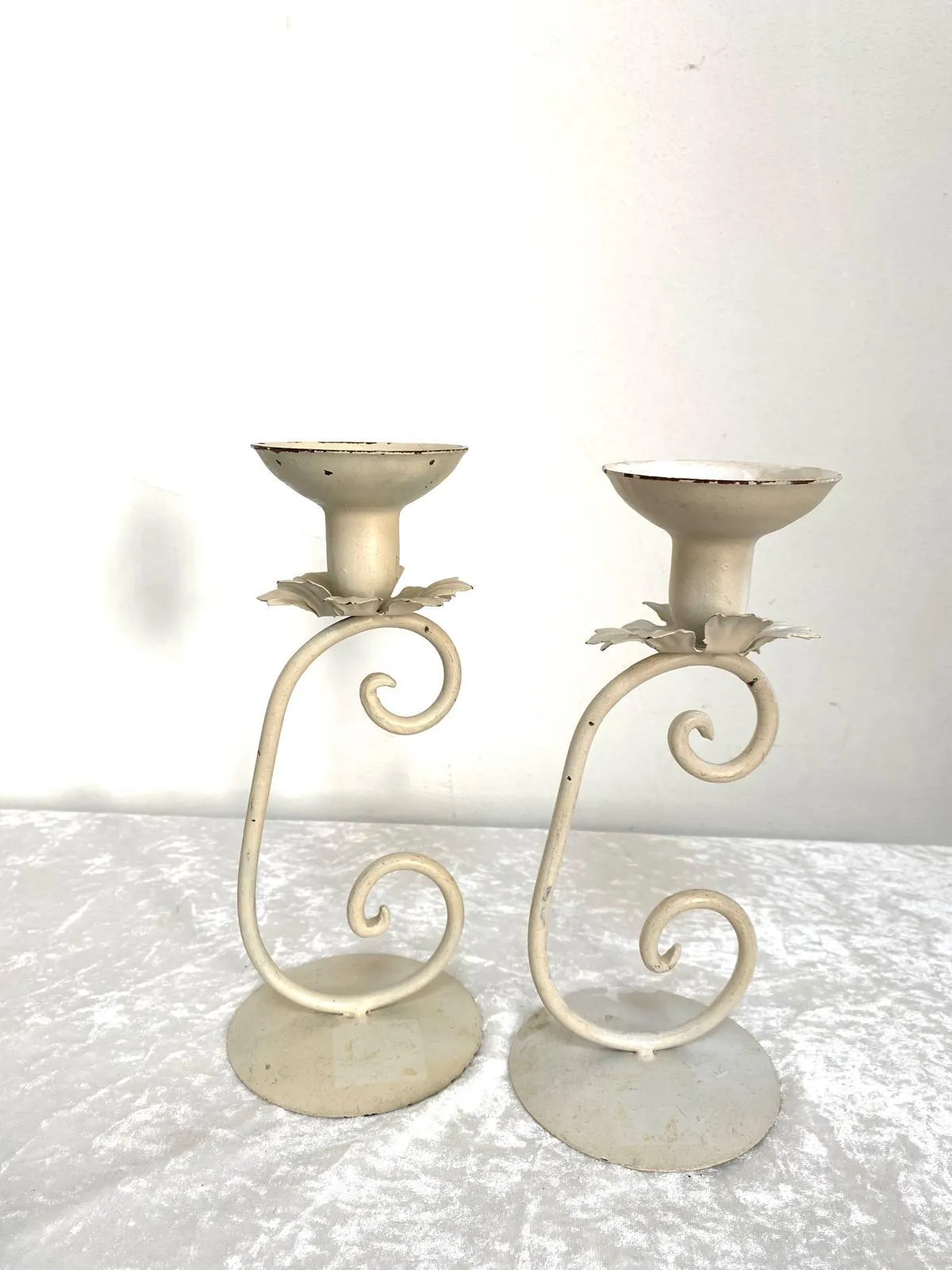 פמוטי מתכת שמנת (זוג)