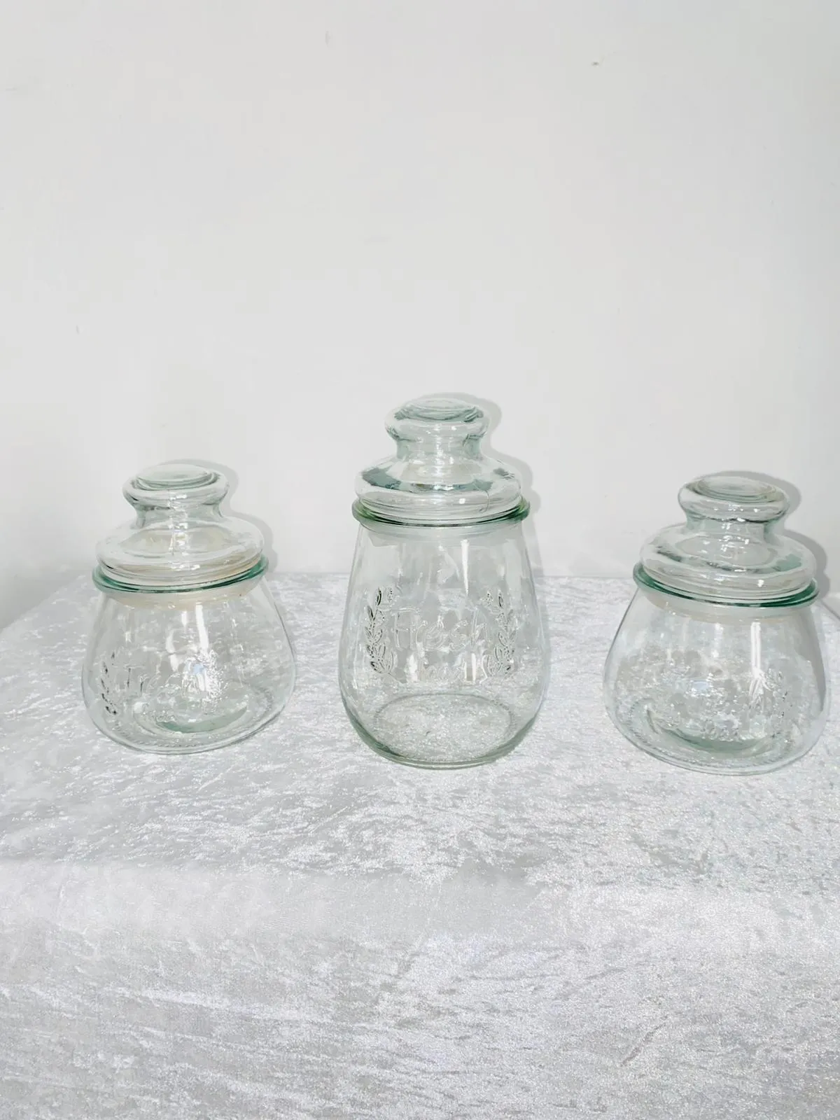 צנצנות קפה-תה-סוכר זכוכית