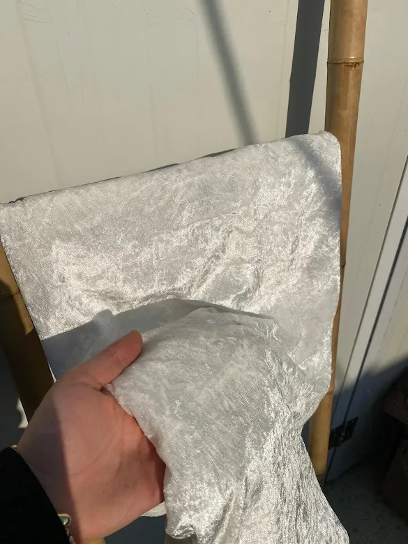 מפה מלבן קטיפה שמנת