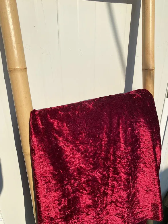 מפה קטיפה מלבן בורדו