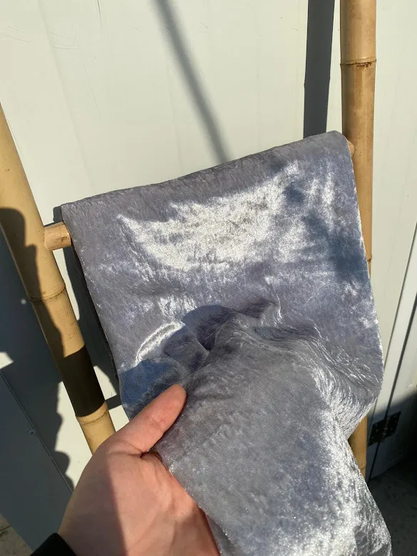 מפה קטיפה מלבן כסף