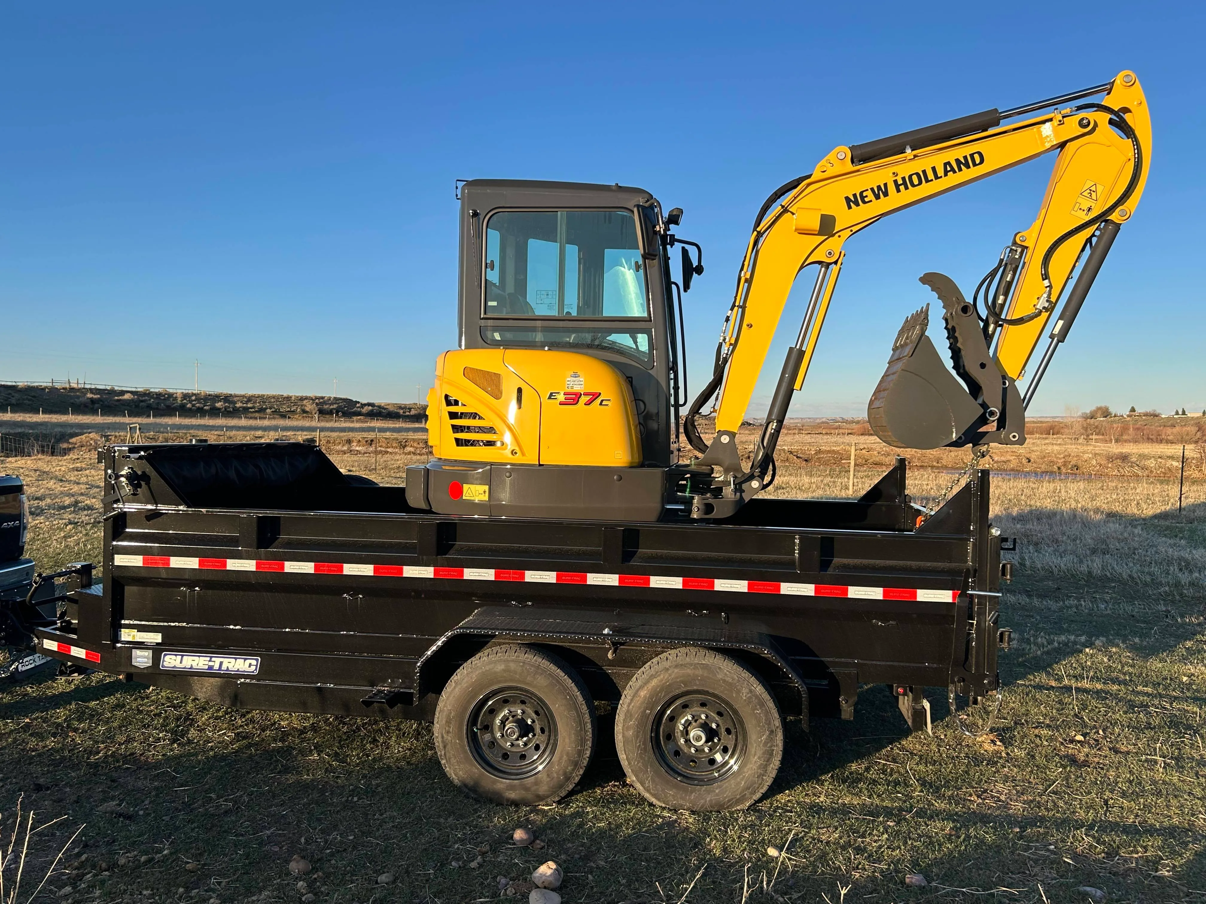 Excavator and Dump Trailer