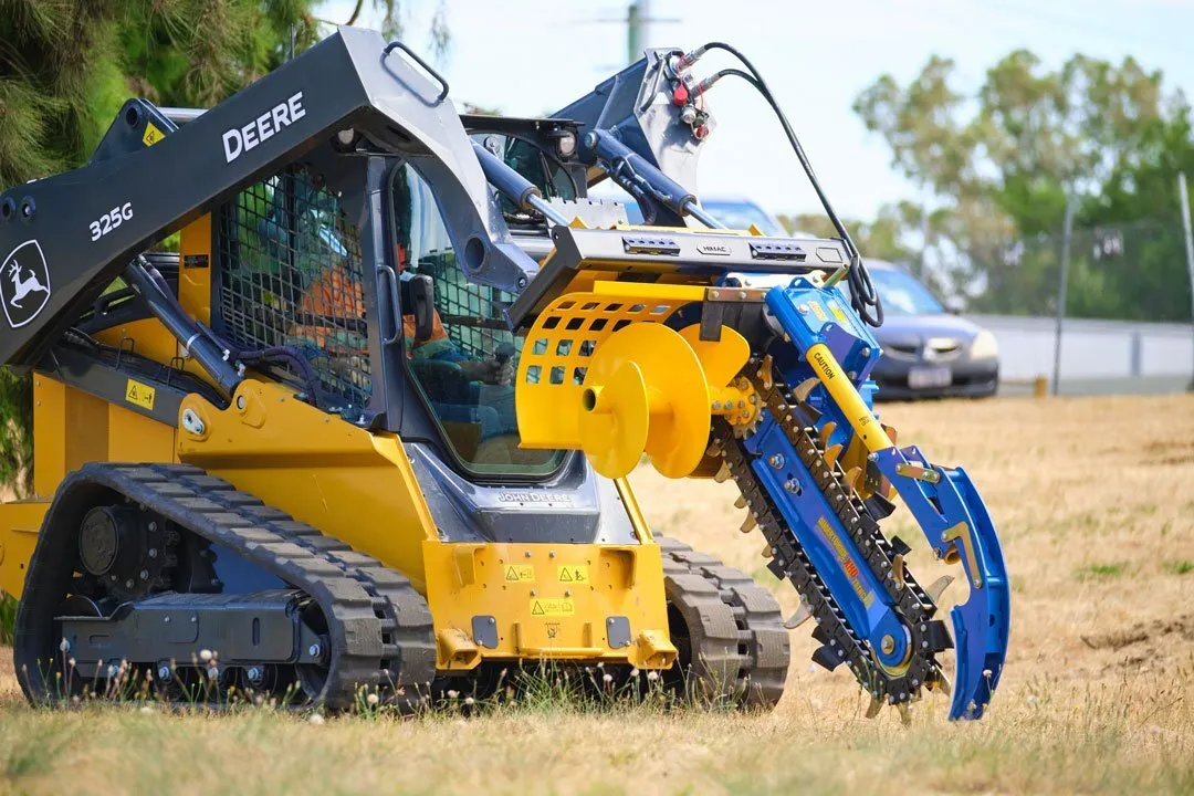 Skid Steer With Trencher