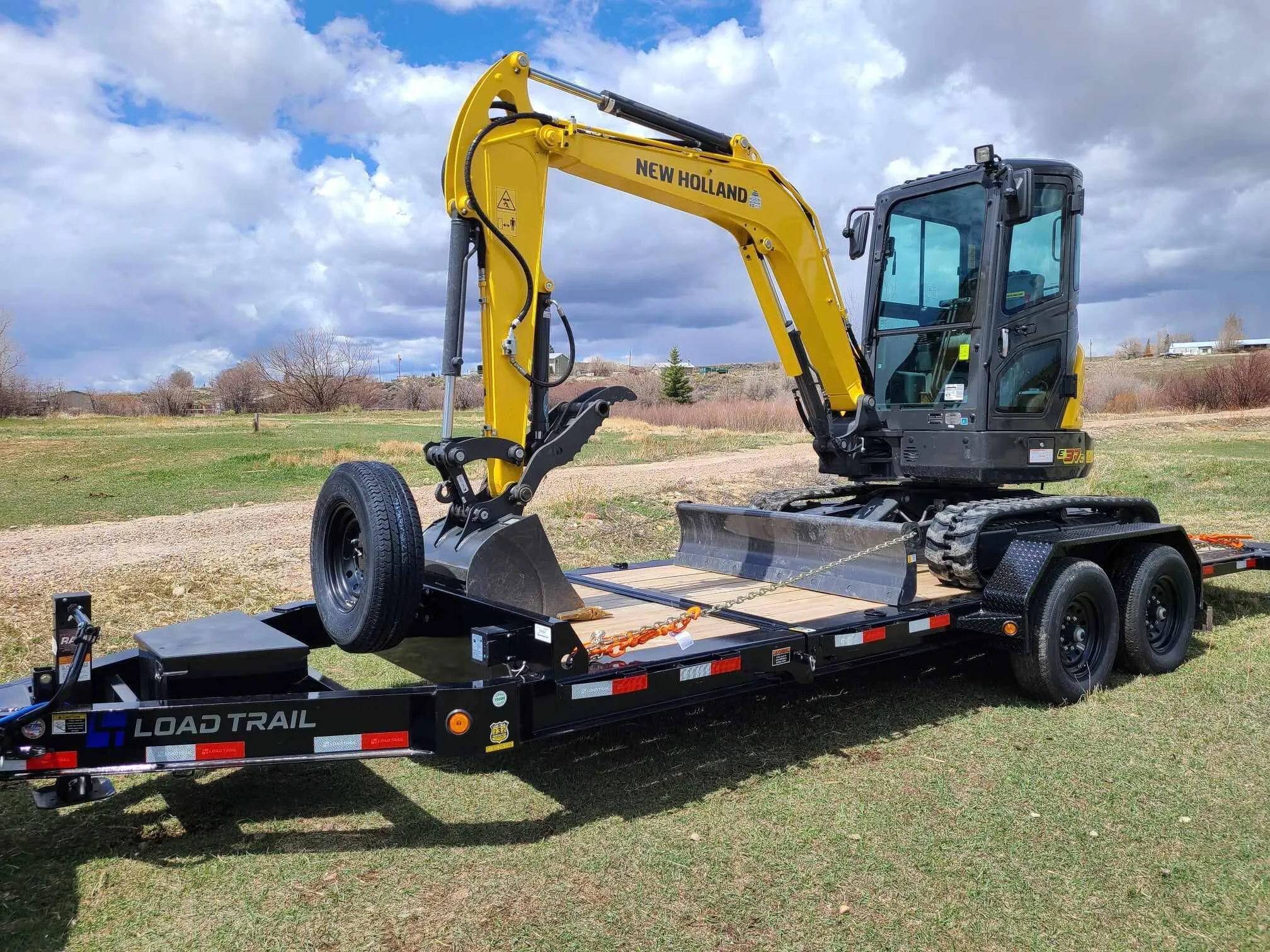 Excavator and Tilt Trailer