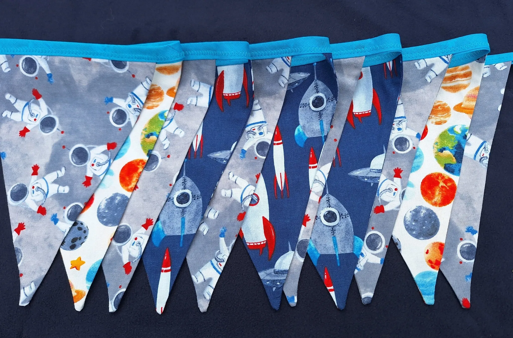 Handmade Bunting - Rocket Ship