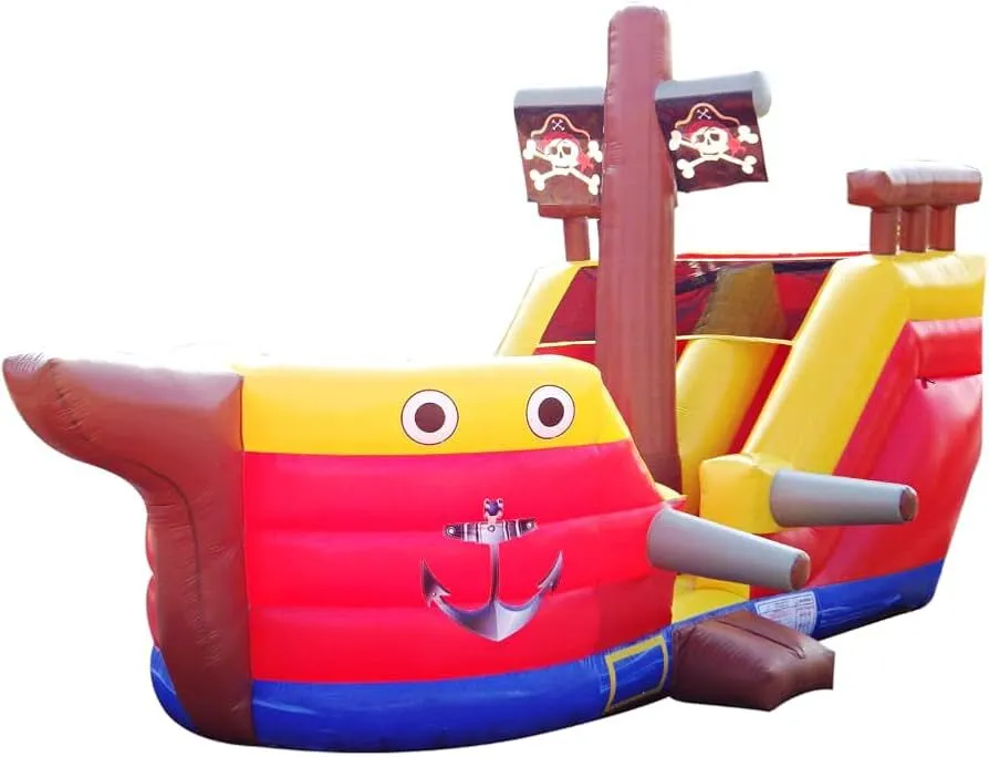 Pirate Ship Bounce House and Slide Combo