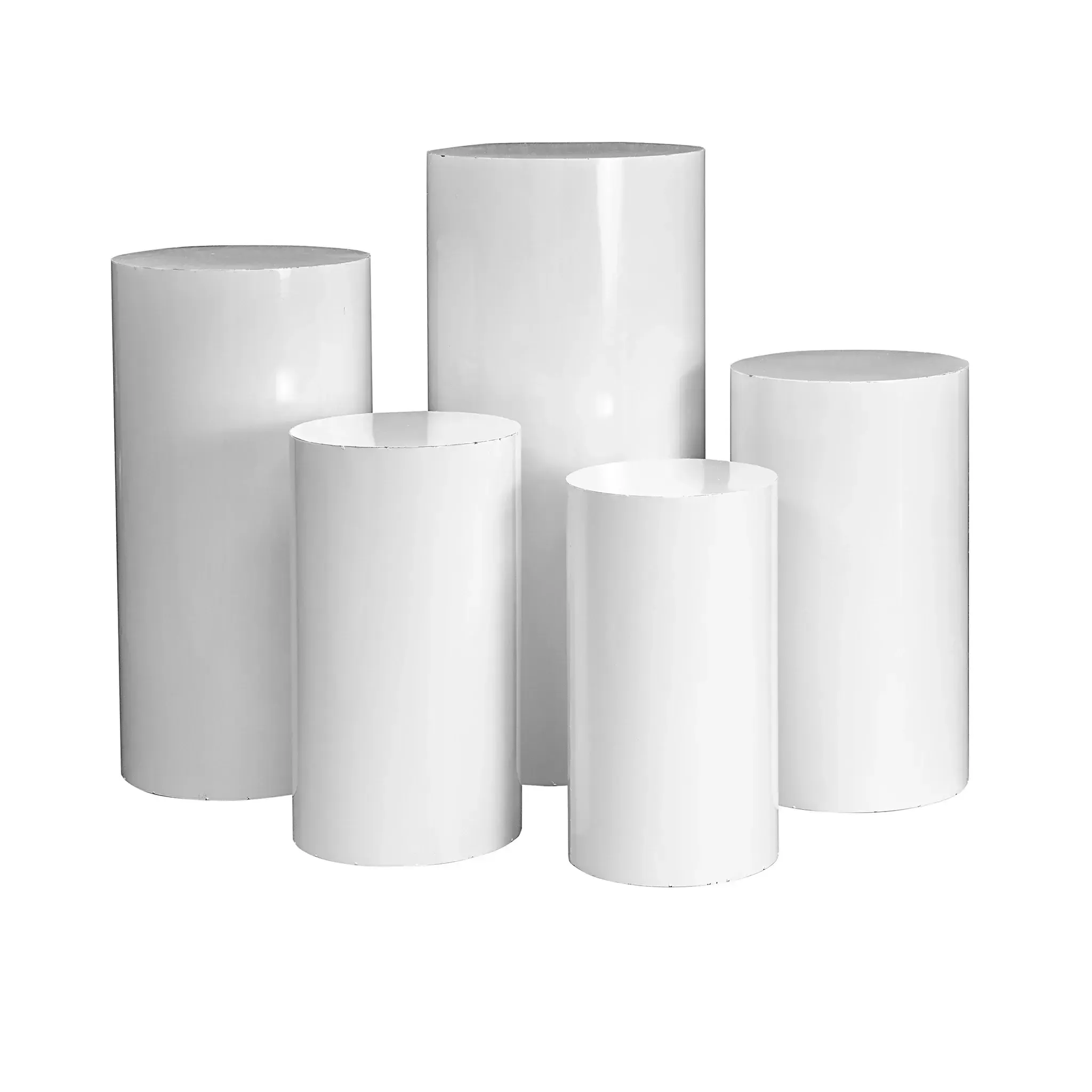 Set of 5 Cylinder Pedestals 