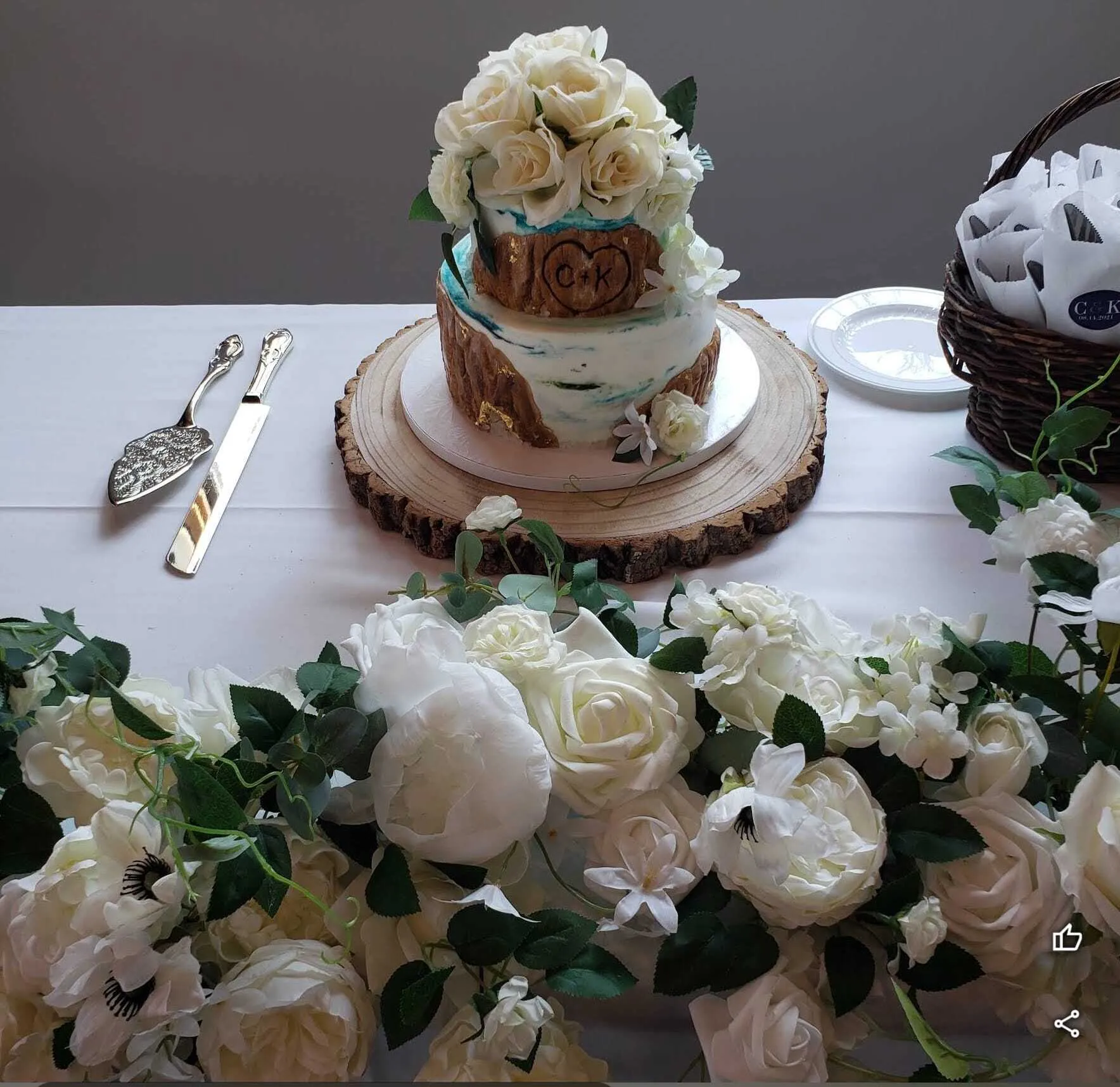 White 5 foot Floral Spray