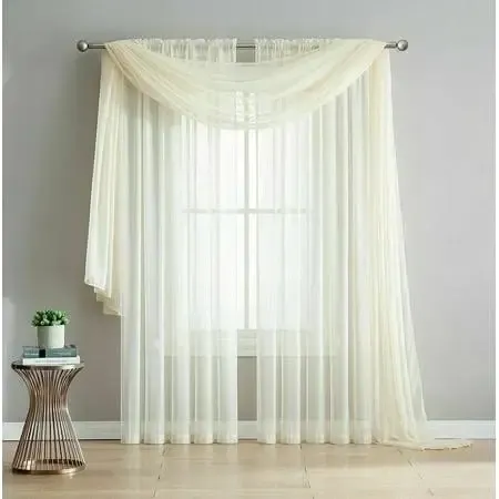 10 Ft X 30 ft Sheer Valance Ivory