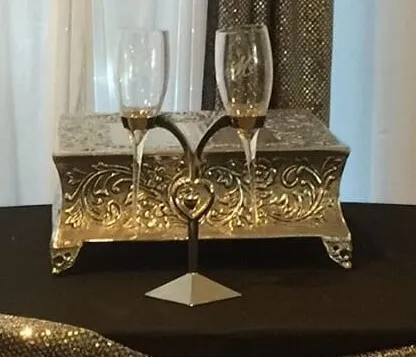 Square Silver Cake Stand