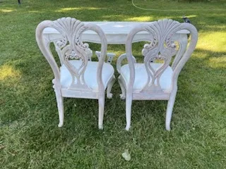 2 White Chairs for Sweetheart Table