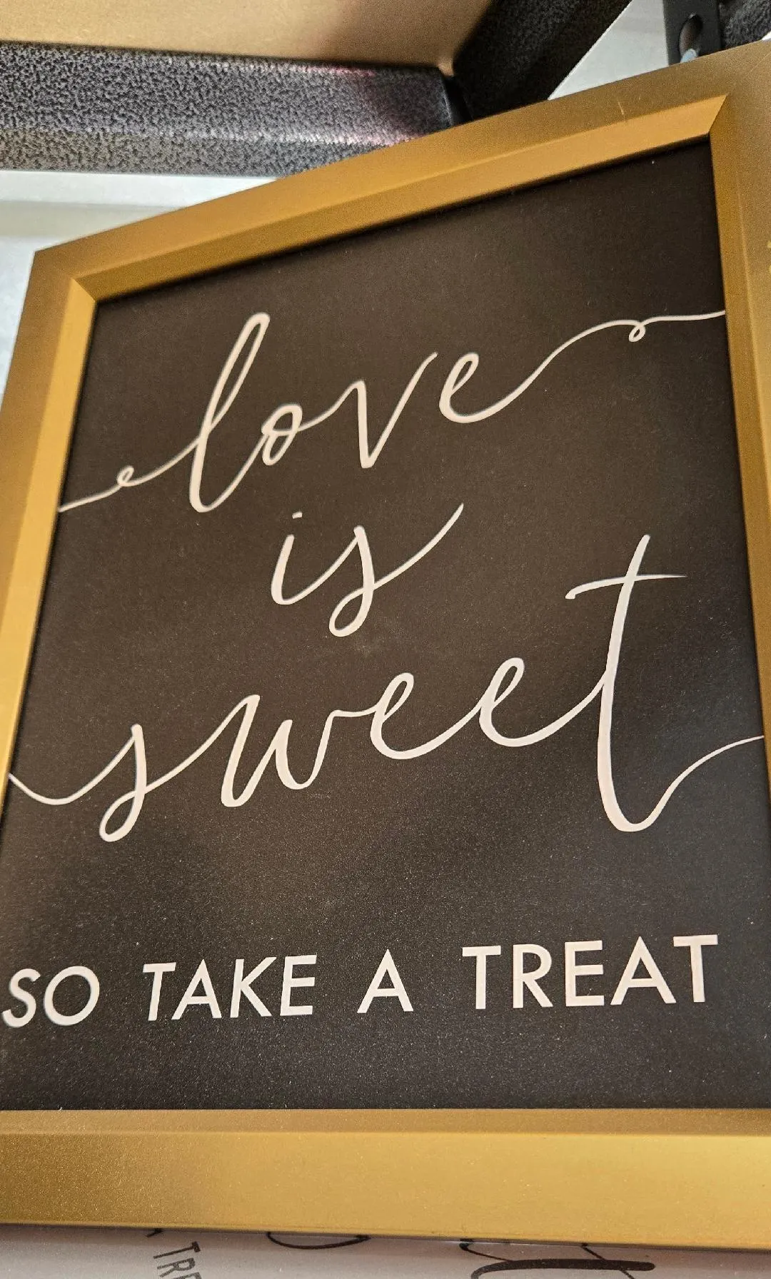 Love is Sweet so Take A Treat Gold Frame 8X10 Inch