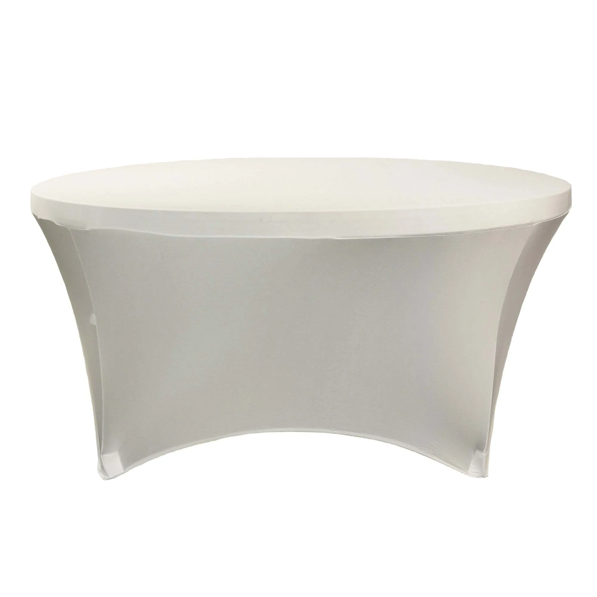 5 Foot Round Ivory Spandex Tablecloths
