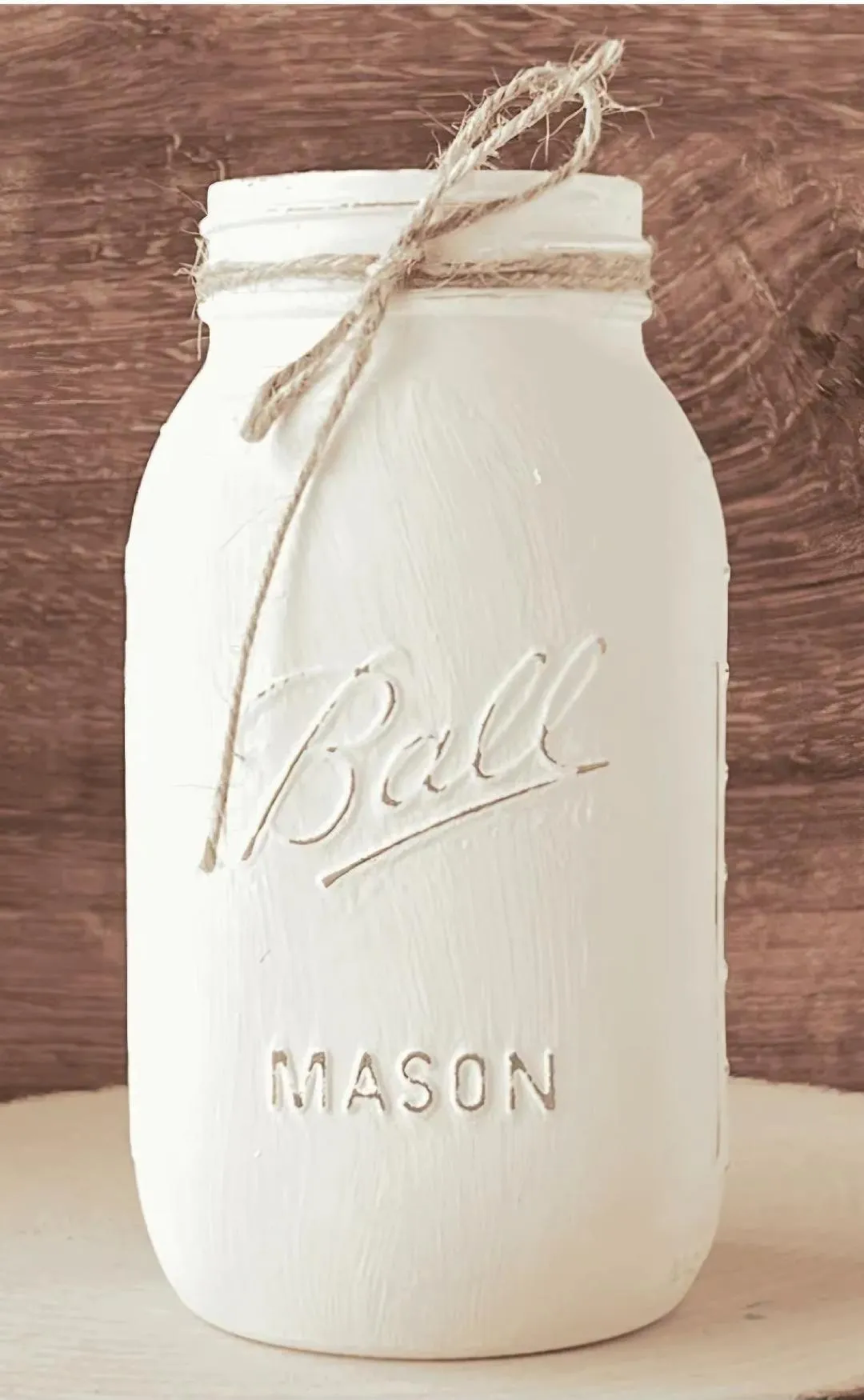 White Quart Mason Jar