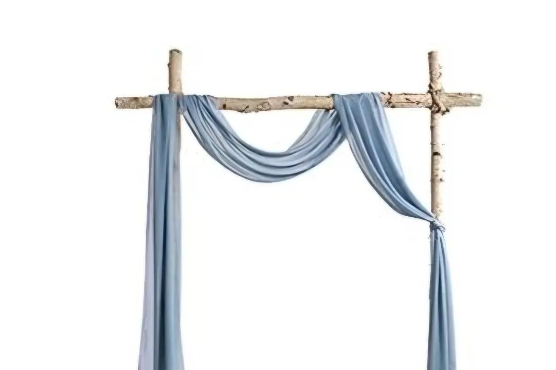 Dusty Blue Chiffon Scarf 