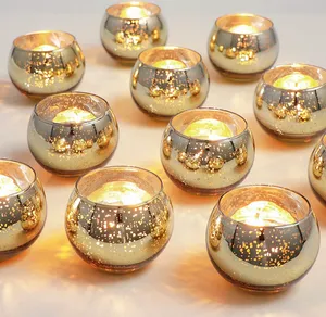 Round Gold Votives 2X2X2